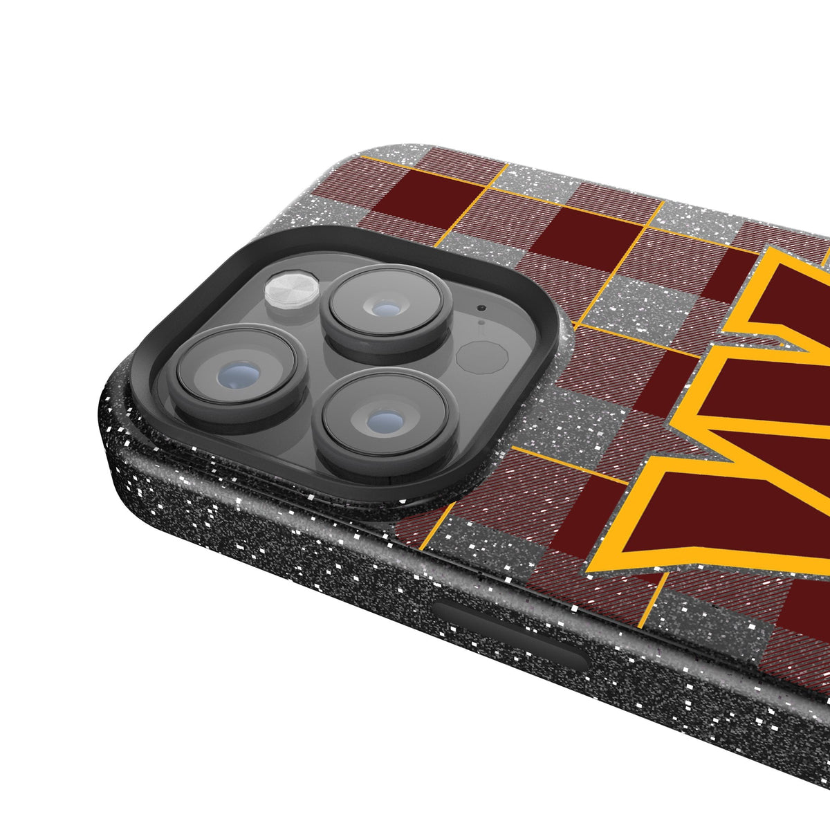 Washington Commanders Plaid Bling Phone Case 4