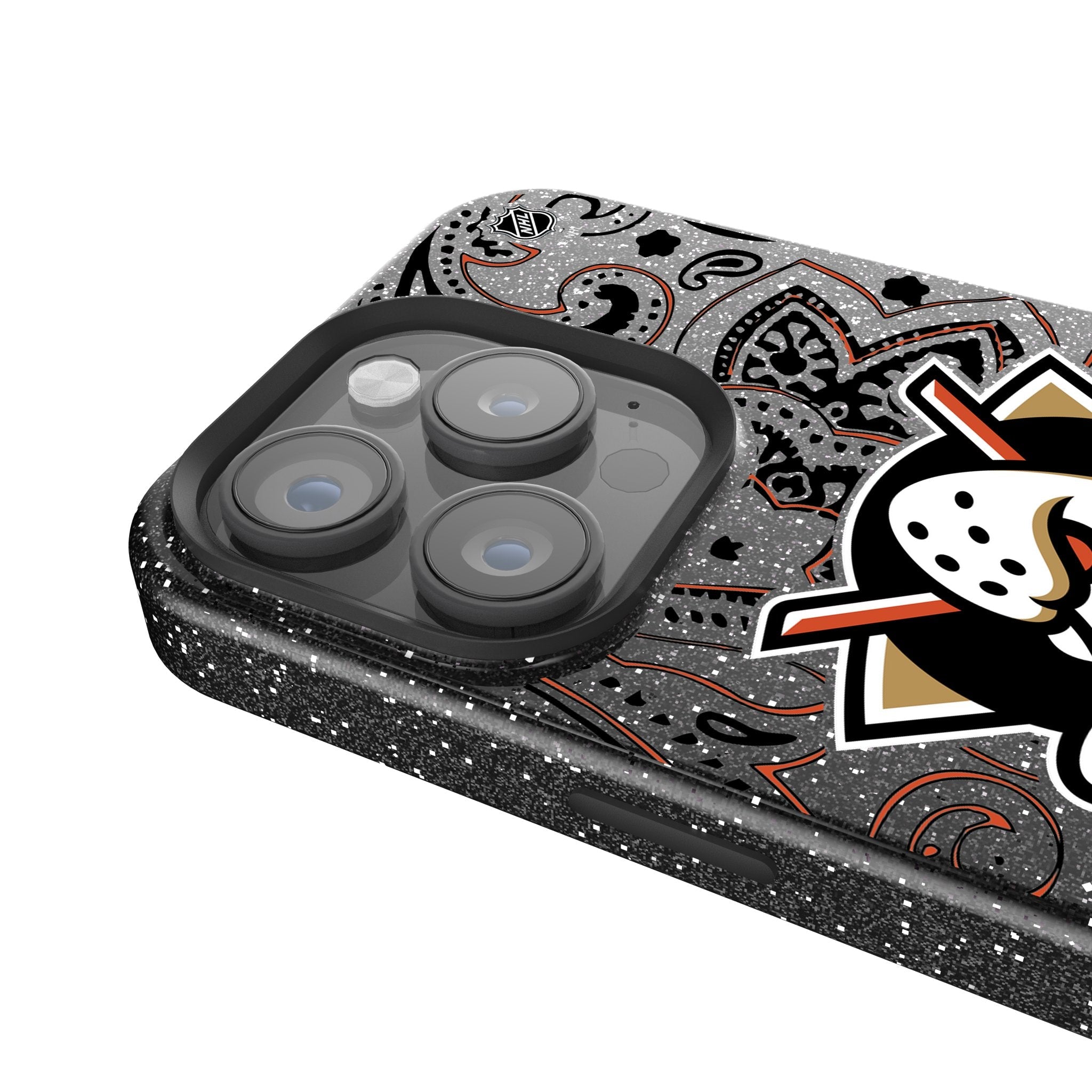 Anaheim Ducks Paisley Bling Phone Case 4