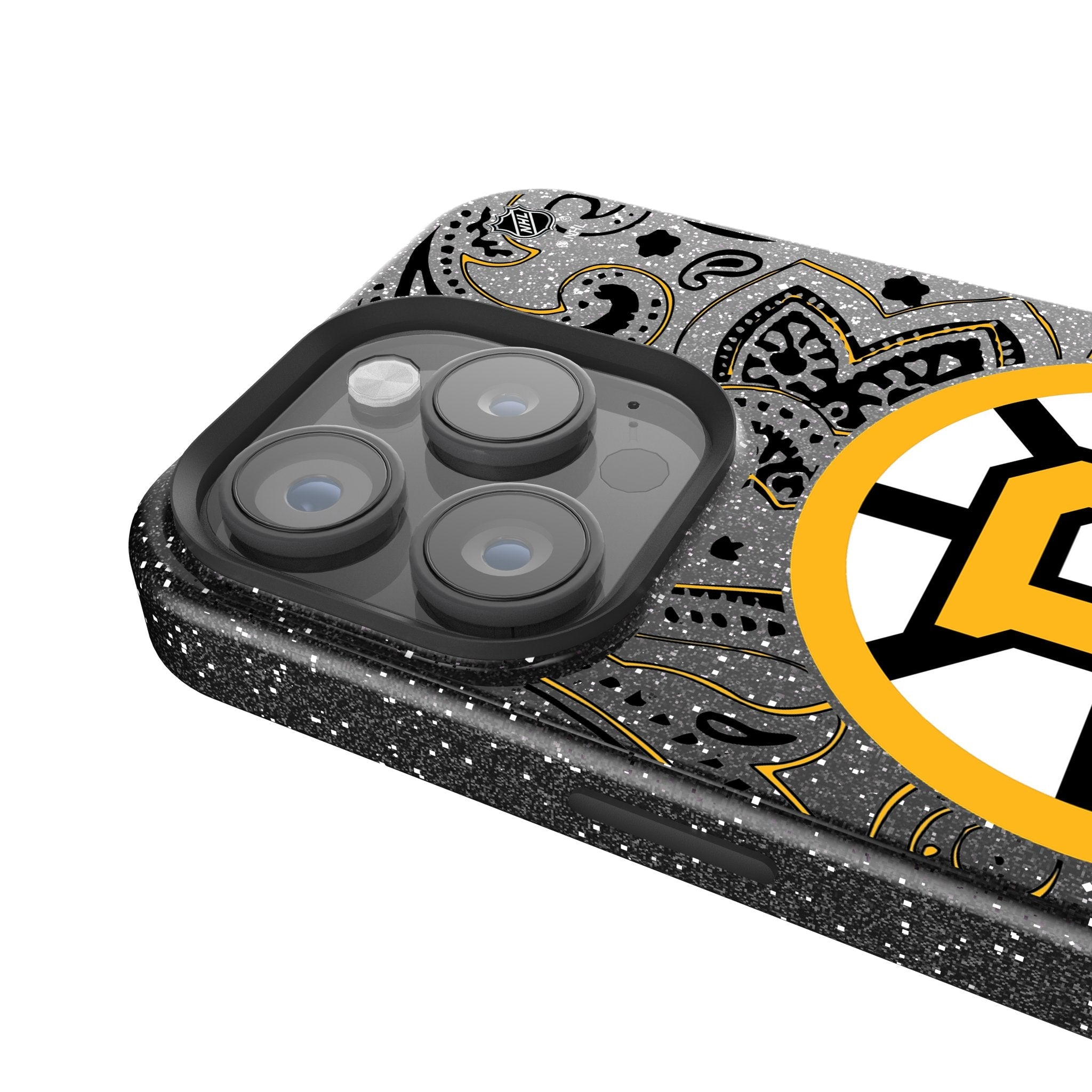 Boston Bruins Paisley Bling Phone Case for Apple iPhone 4