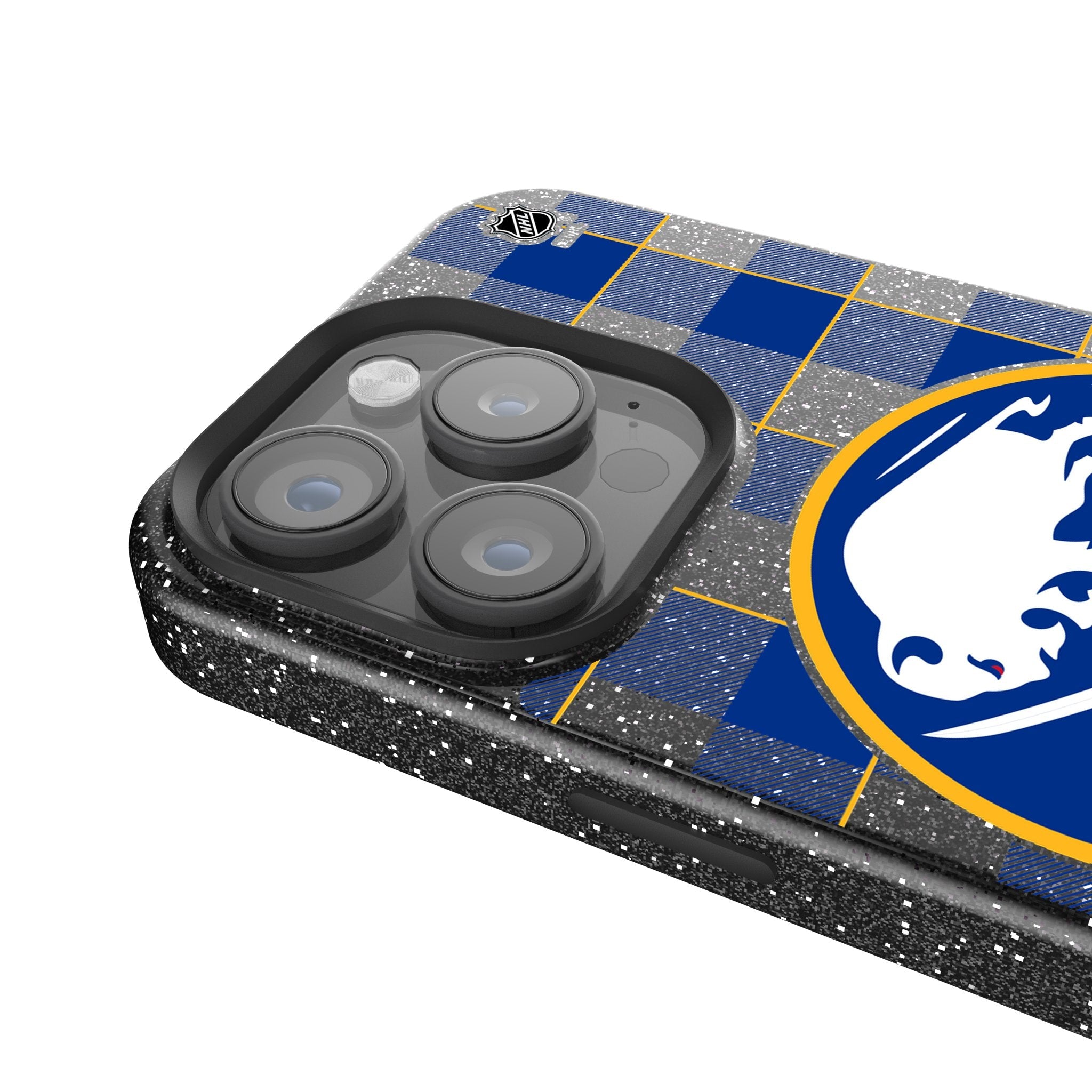 Buffalo Sabres Plaid Bling Phone Case 4
