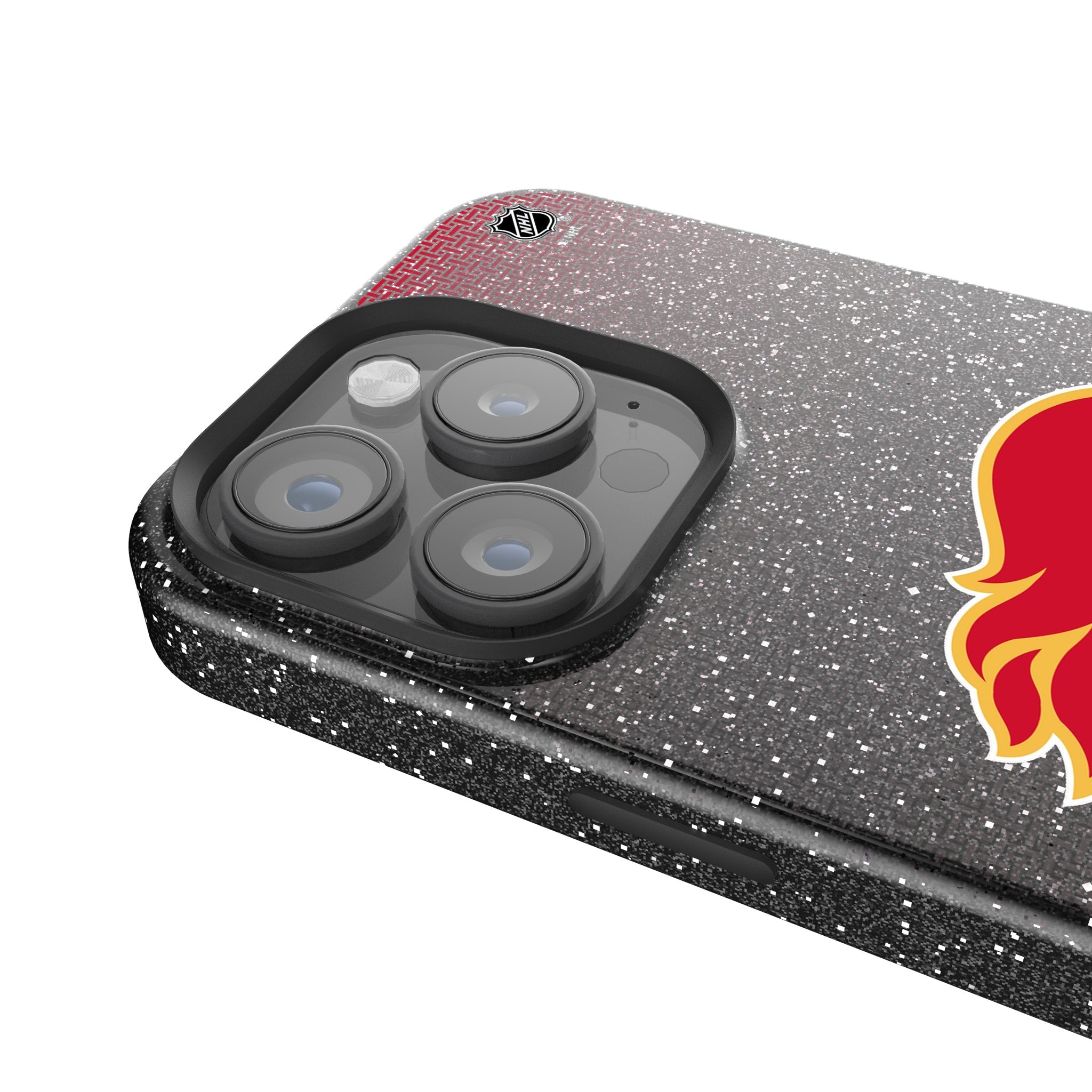 Calgary Flames Linen Bling Phone Case for Apple iPhone 4