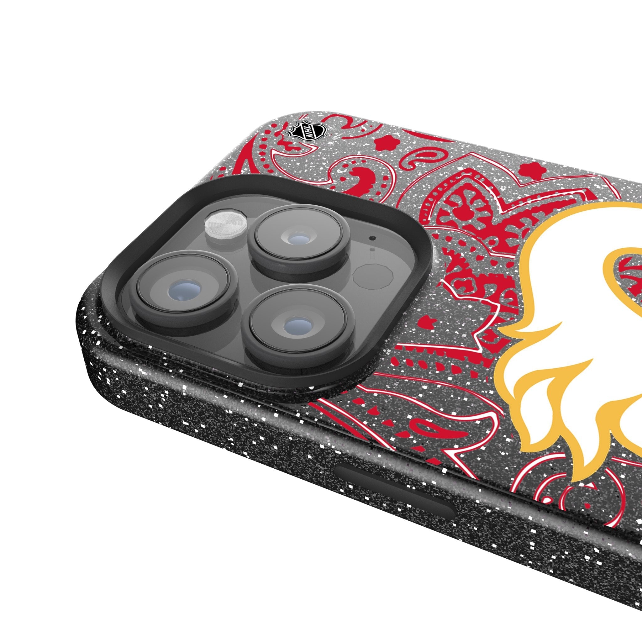 Calgary Flames Paisley Bling Phone Case 4