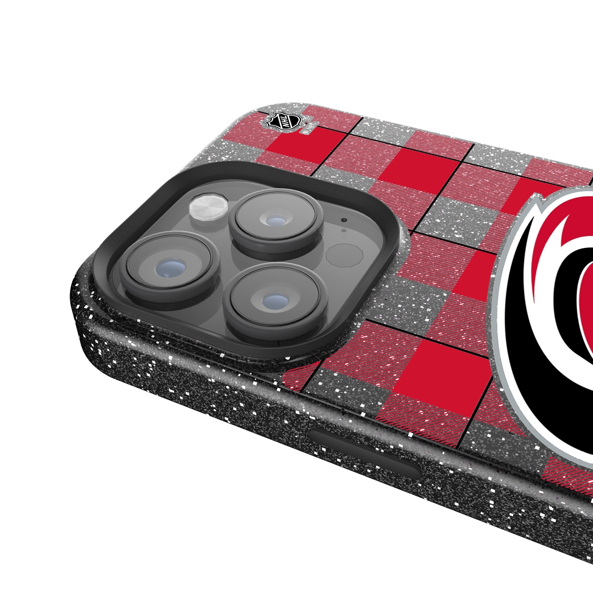 Carolina Hurricanes Plaid Bling Phone Case 4