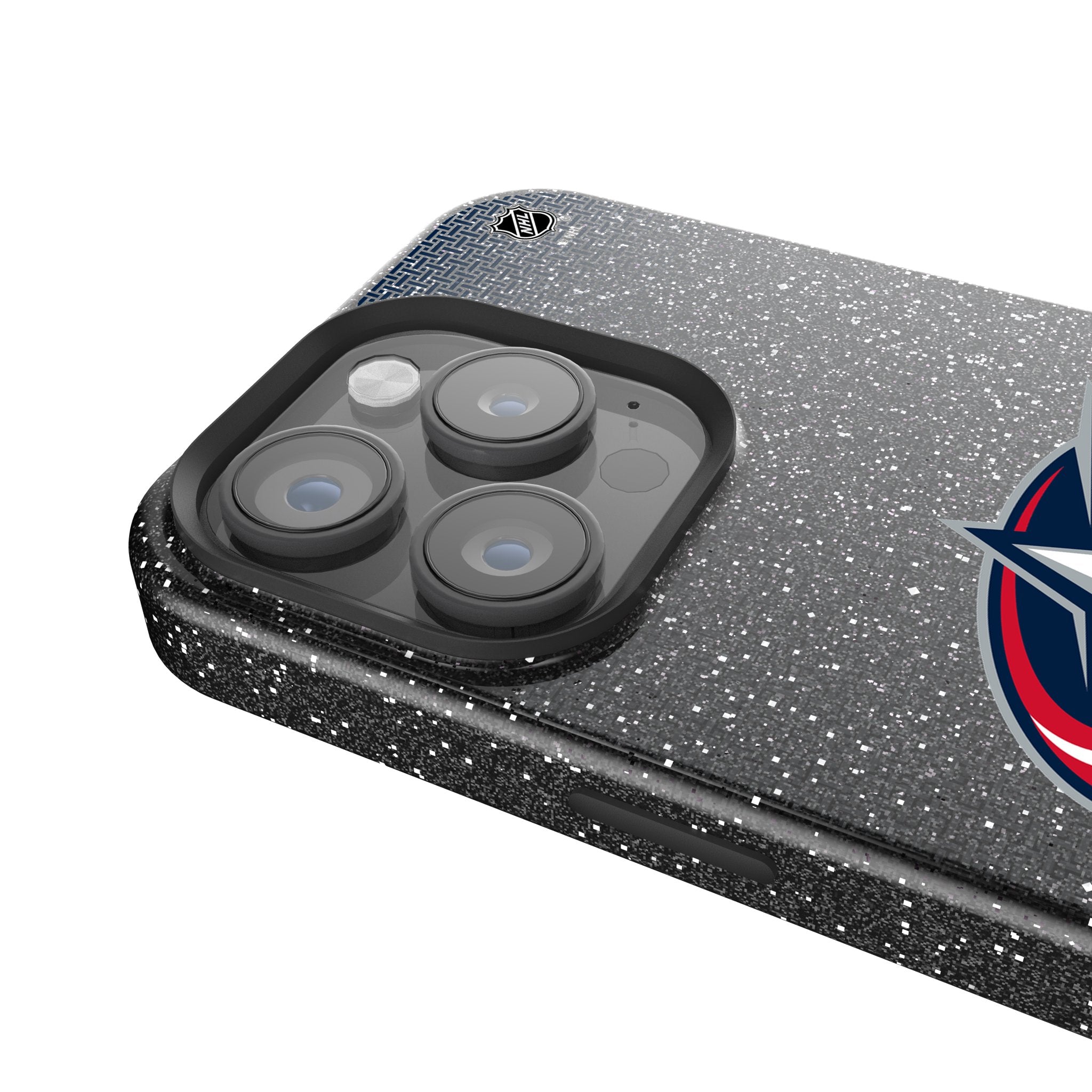 Columbus Blue Jackets Linen Bling Phone Case for Apple iPhone 4