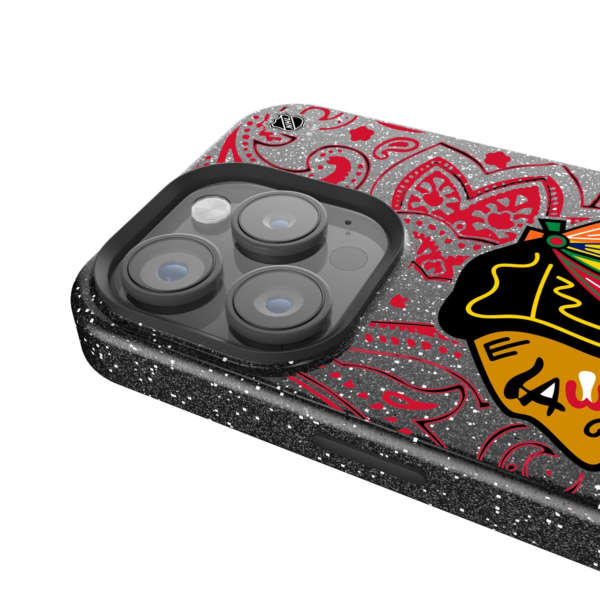 Chicago Blackhawks Paisley Bling Phone Case 4