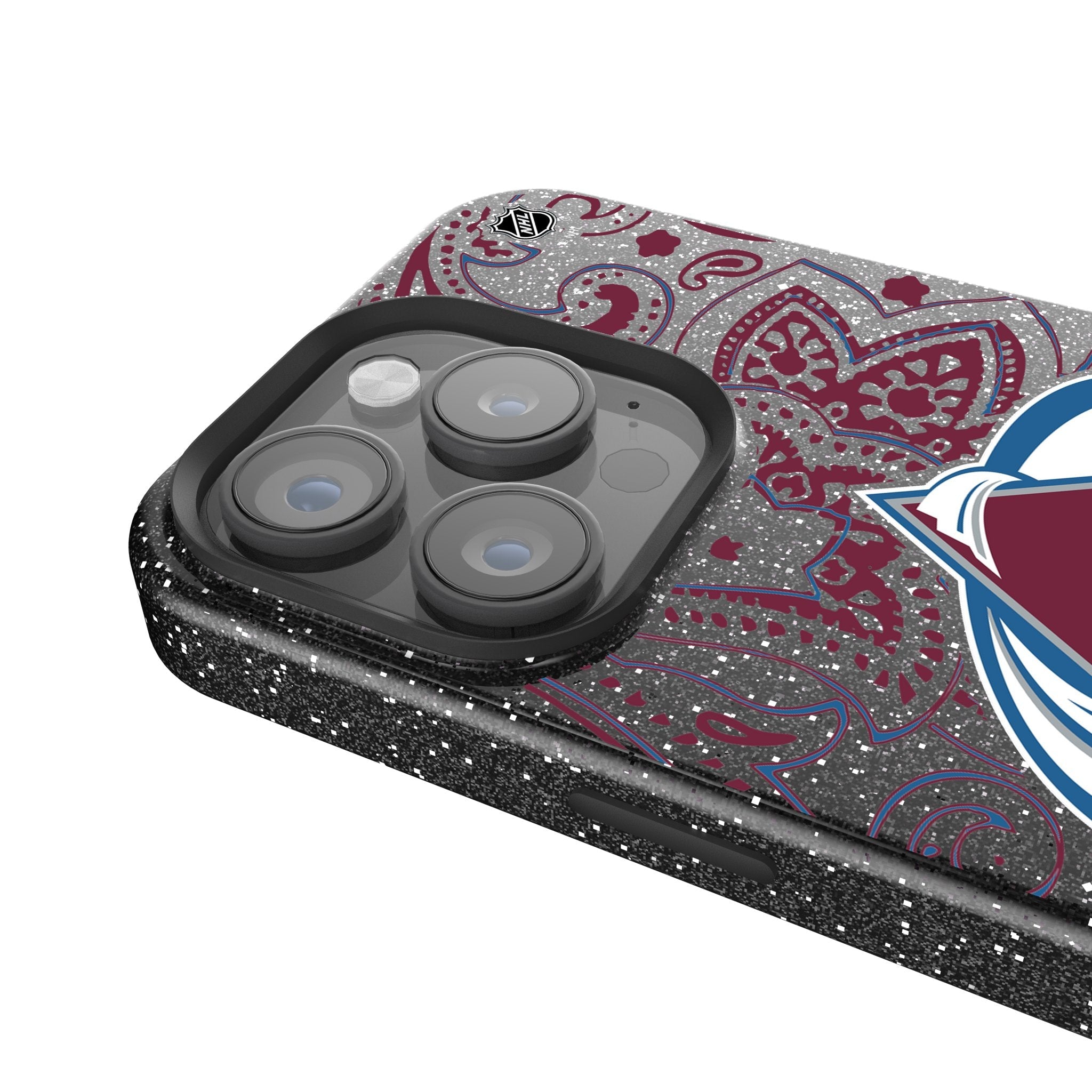 Colorado Avalanche Paisley Bling Phone Case 4