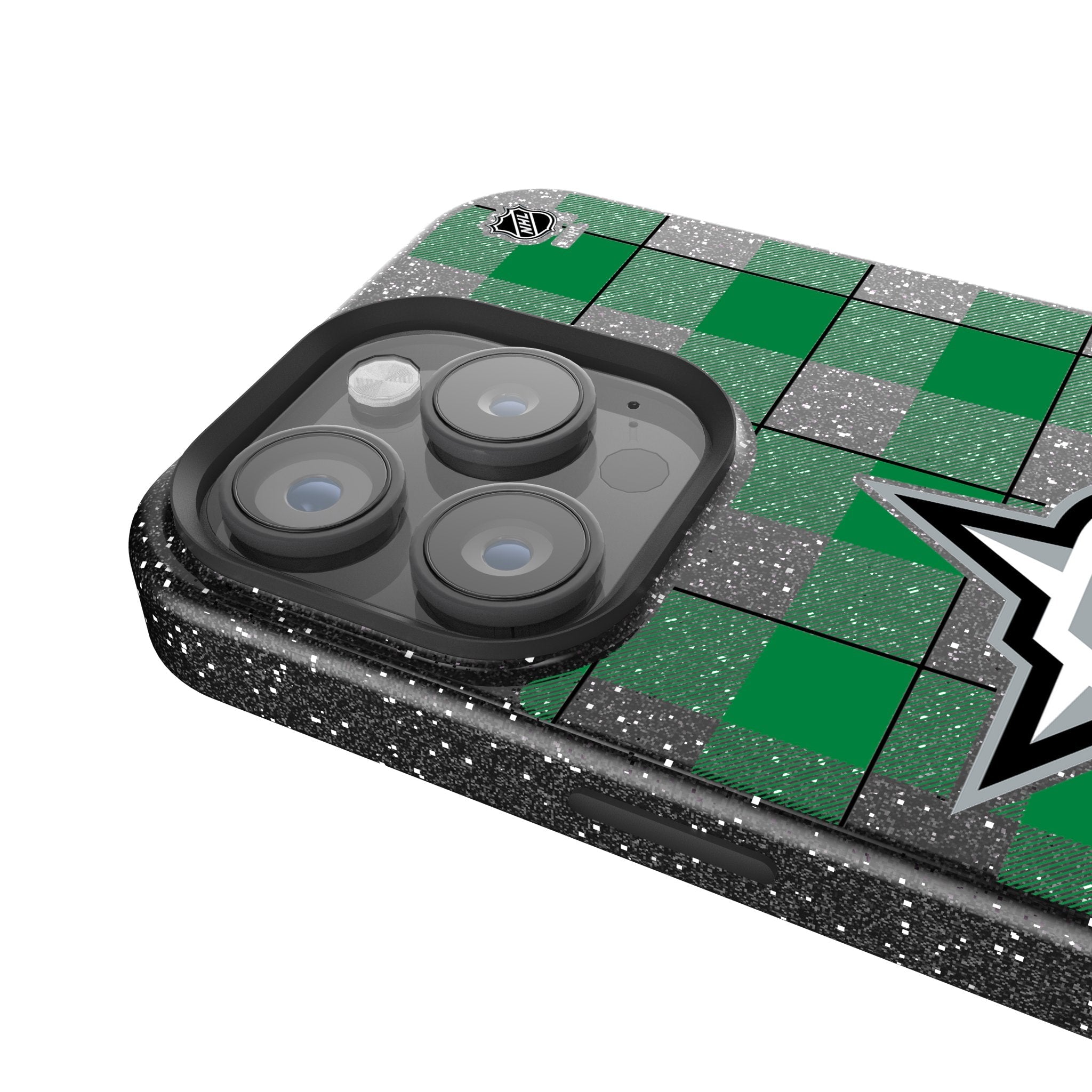 Dallas Stars Plaid Bling Phone Case 4