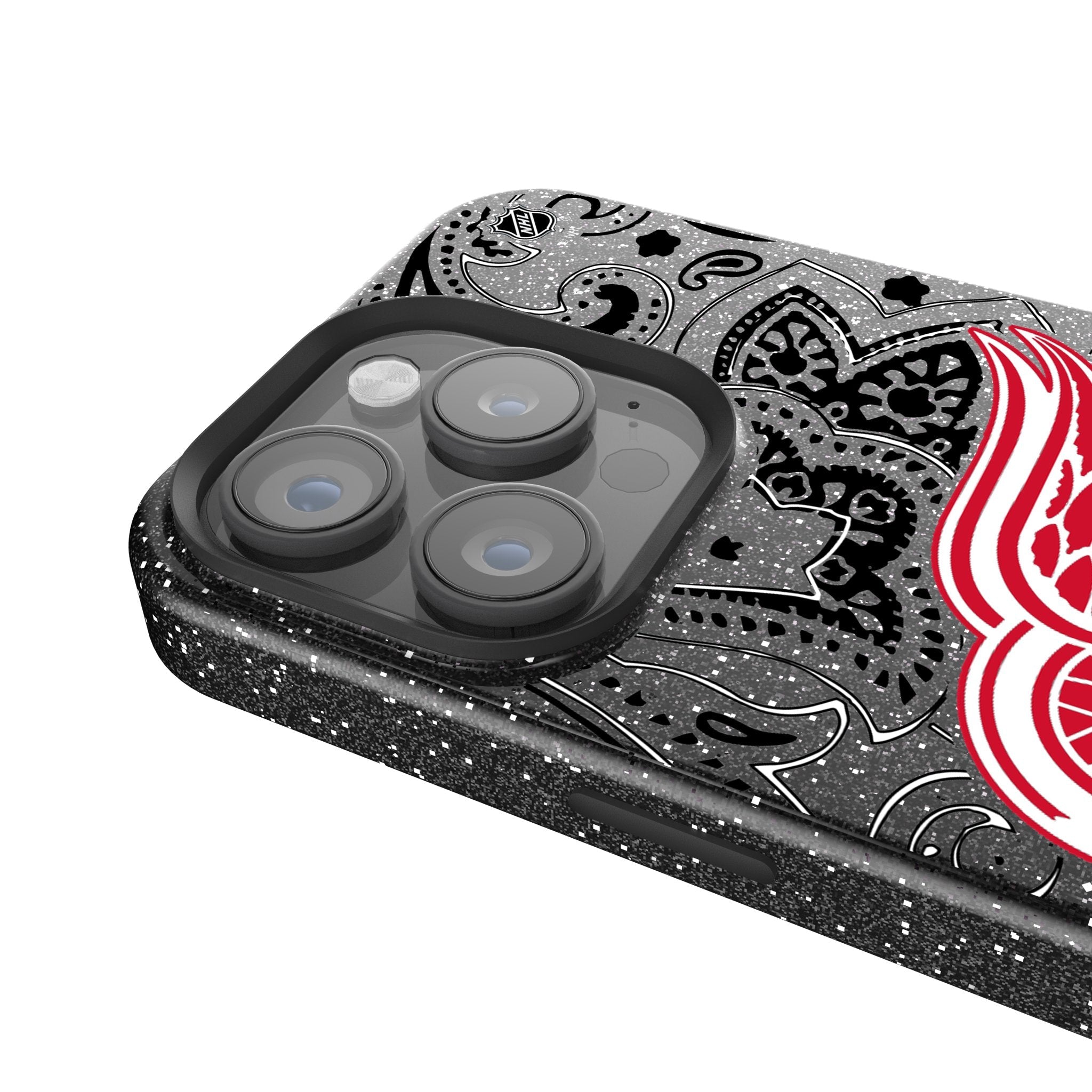 Detroit Red Wings Paisley Bling Phone Case 4
