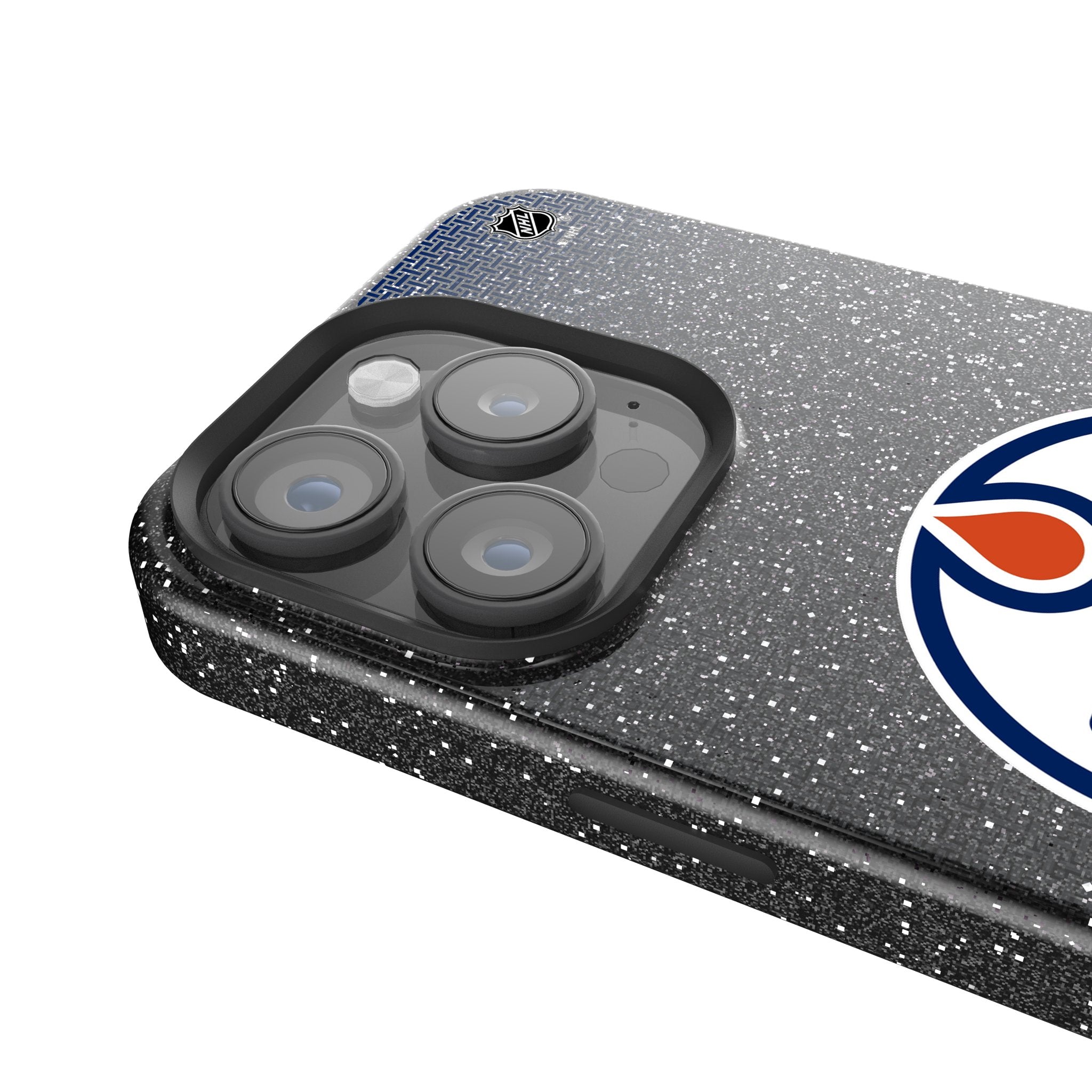 Edmonton Oilers Linen Bling Phone Case for Apple iPhone 4
