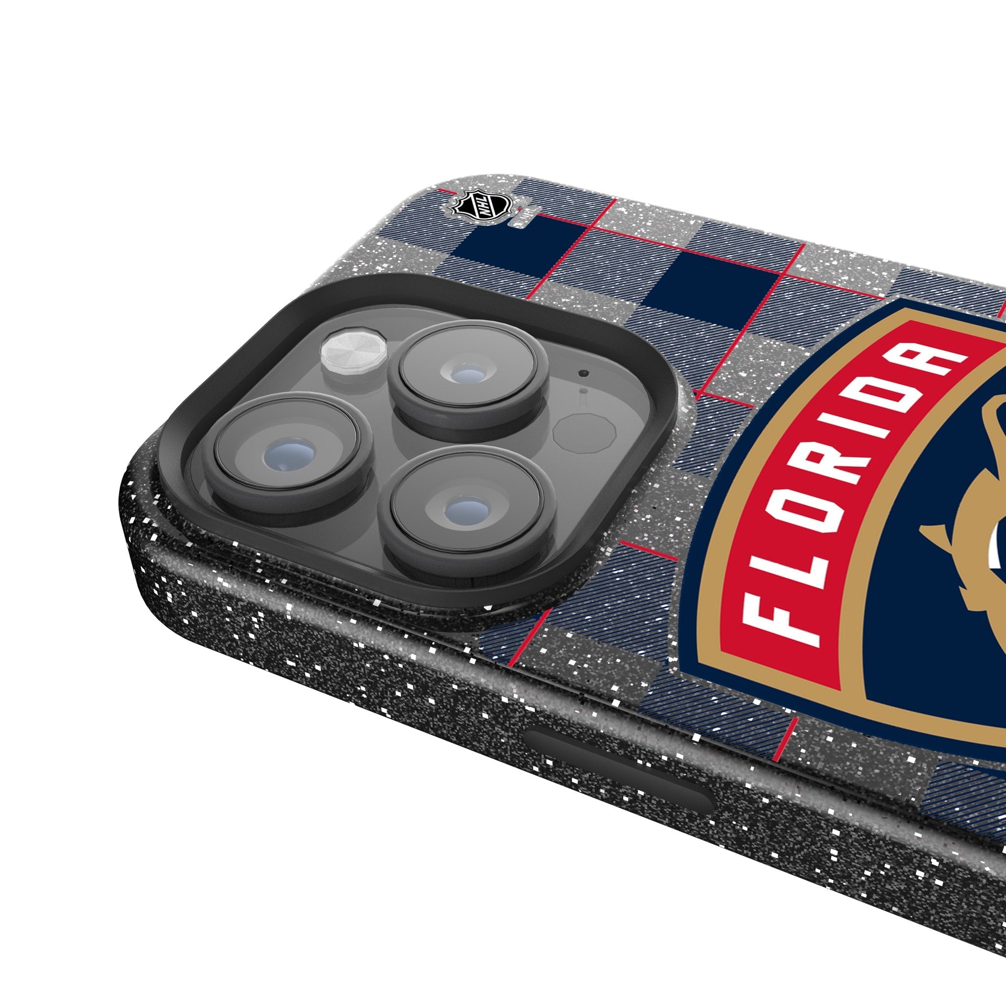 Florida Panthers Plaid Bling Phone Case 4