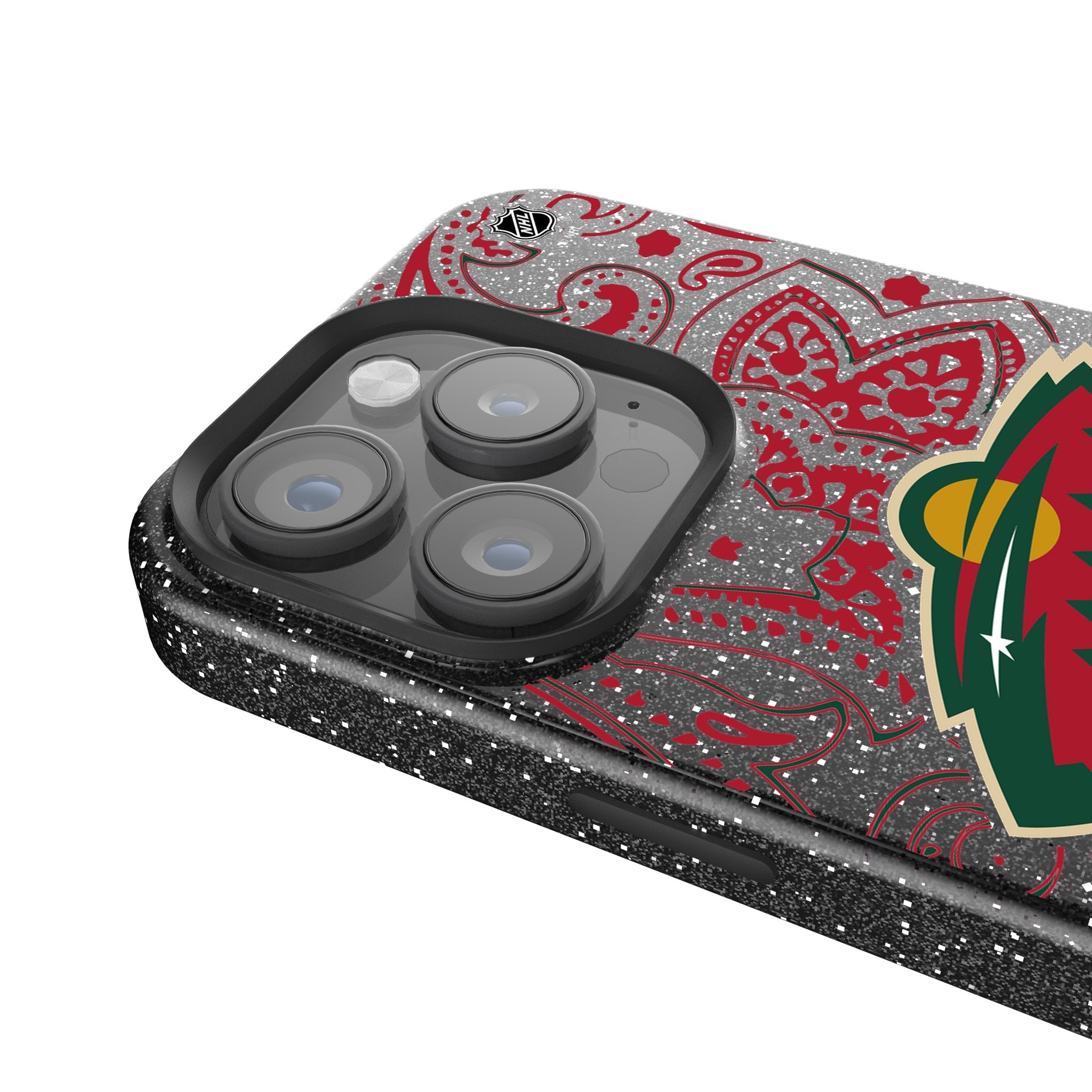Minnesota Wild Paisley Bling Phone Case 4