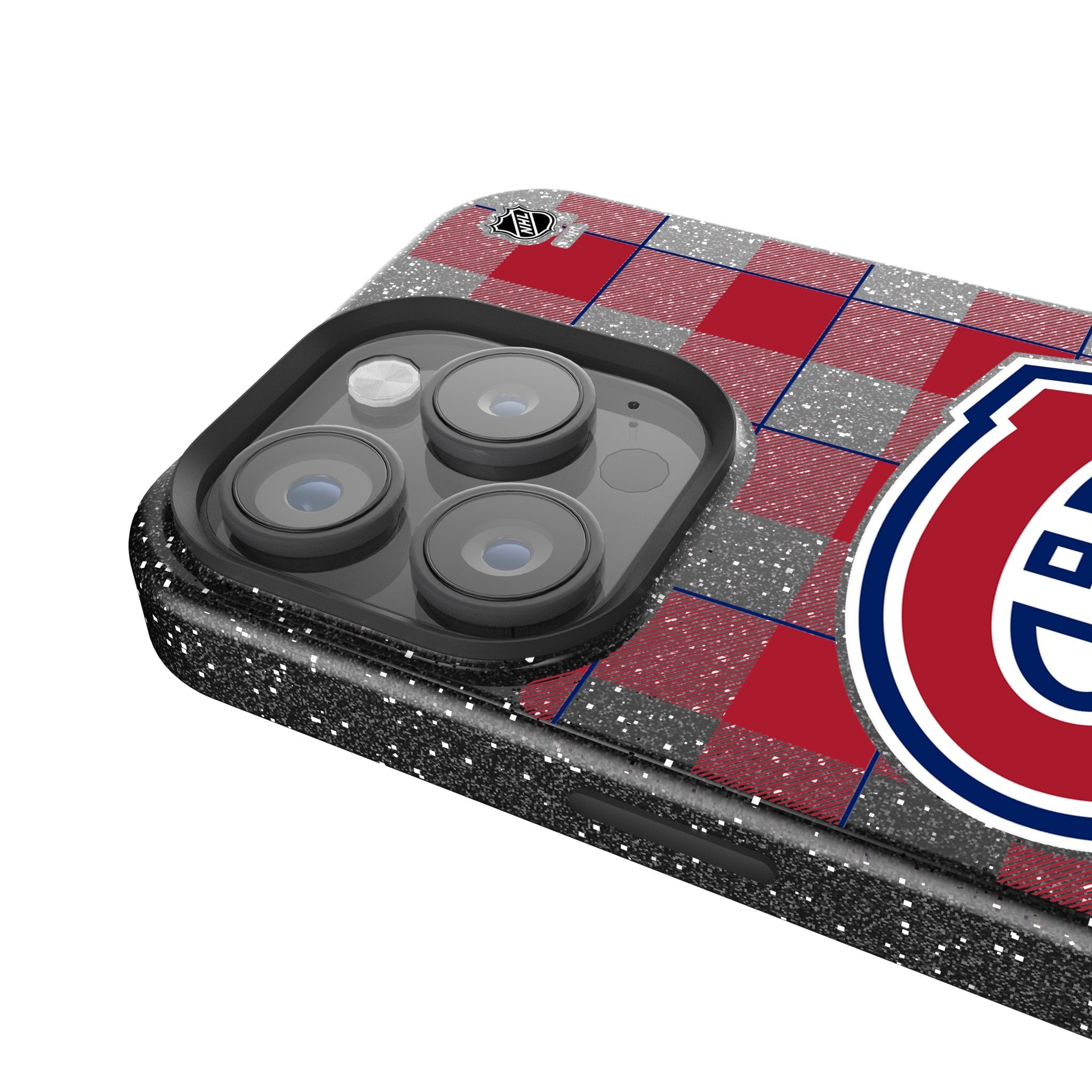 Montreal Canadiens Plaid Bling Phone Case 4