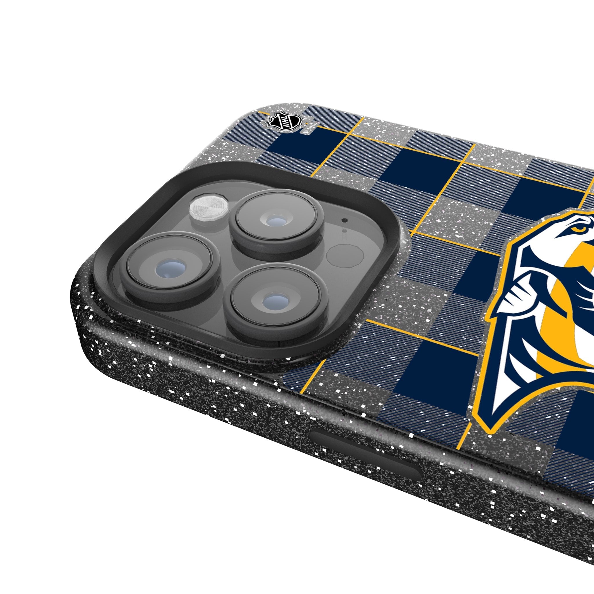 Nashville Predators Plaid Bling Phone Case 4