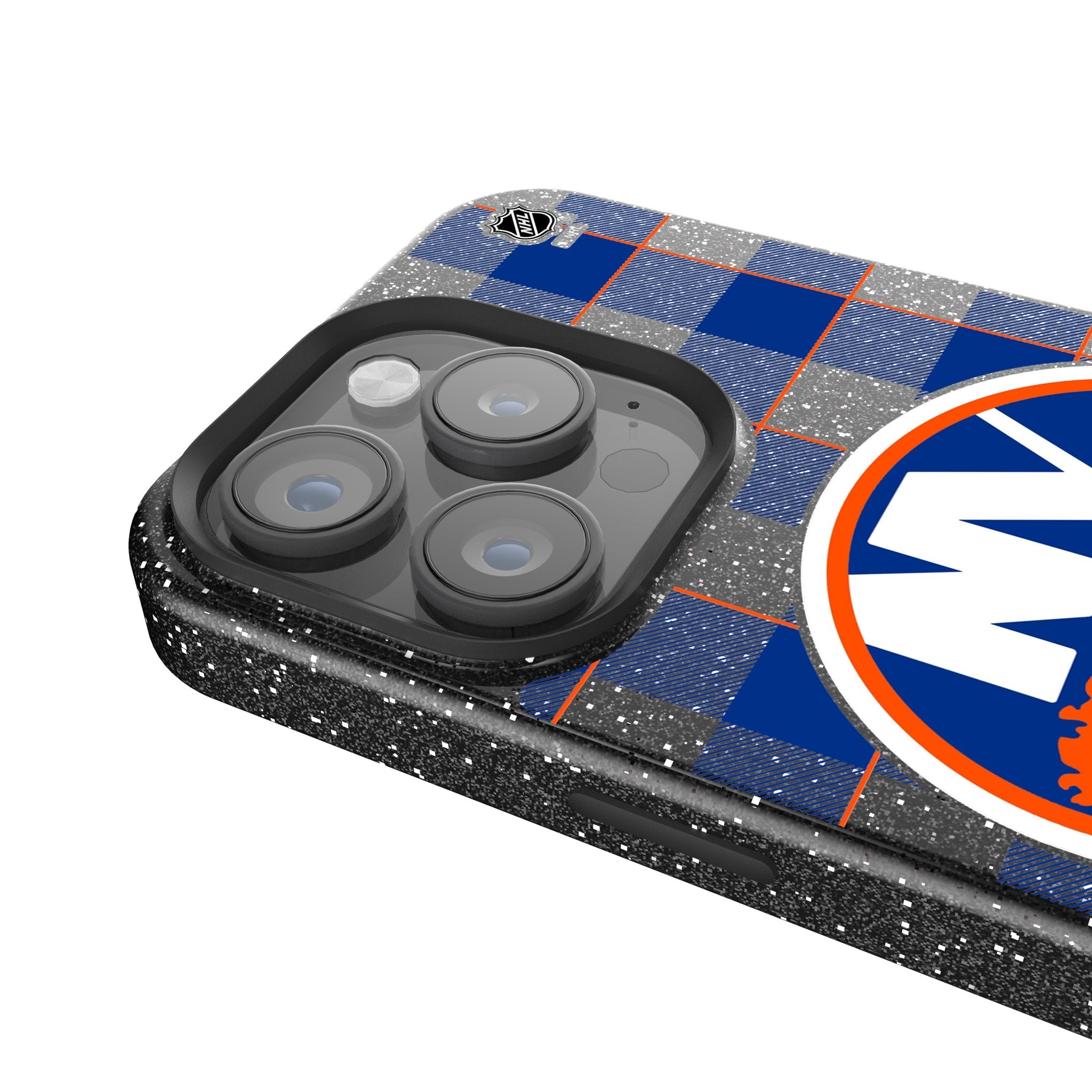New York Islanders Plaid Bling Phone Case 4