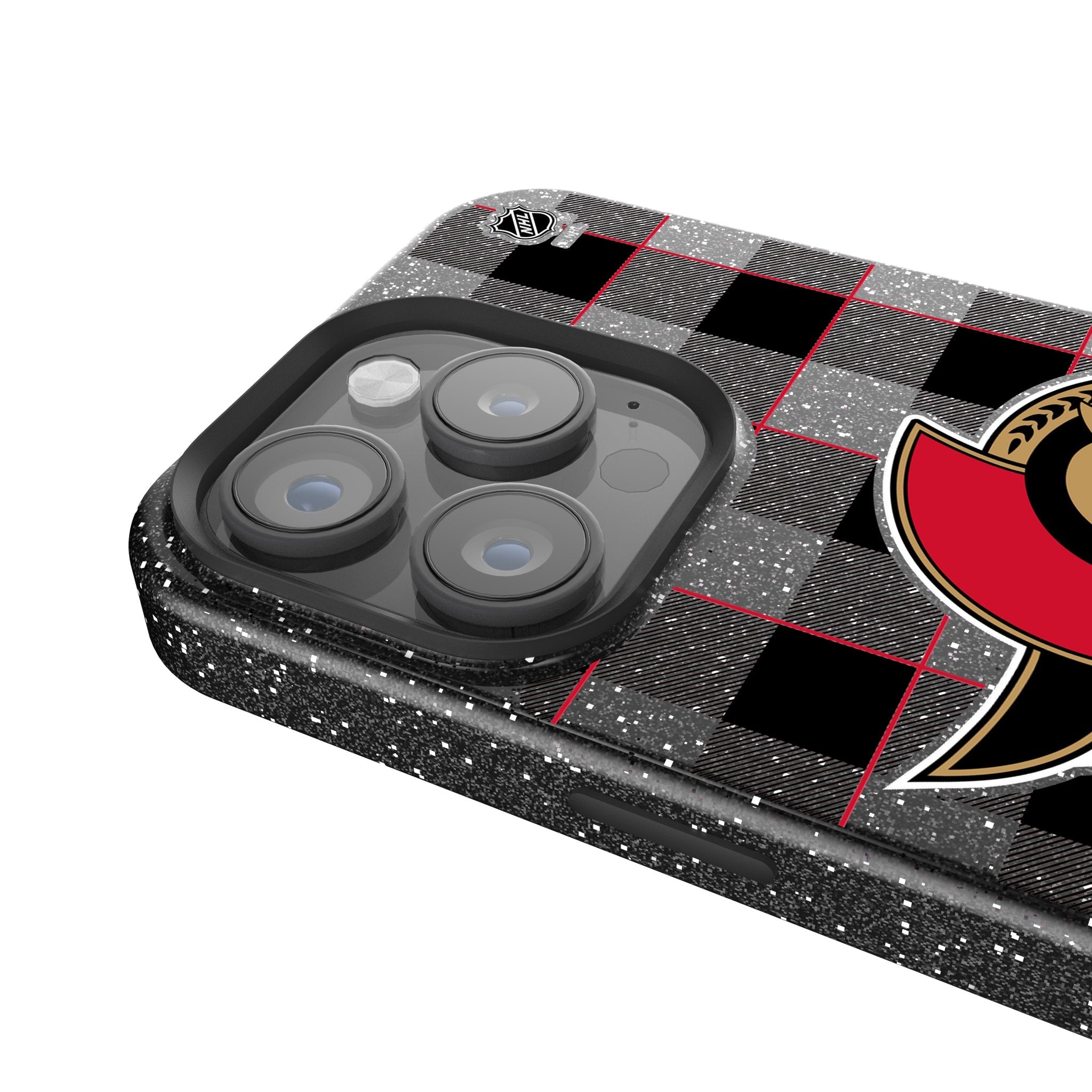 Ottawa Senators Plaid Bling Phone Case 4