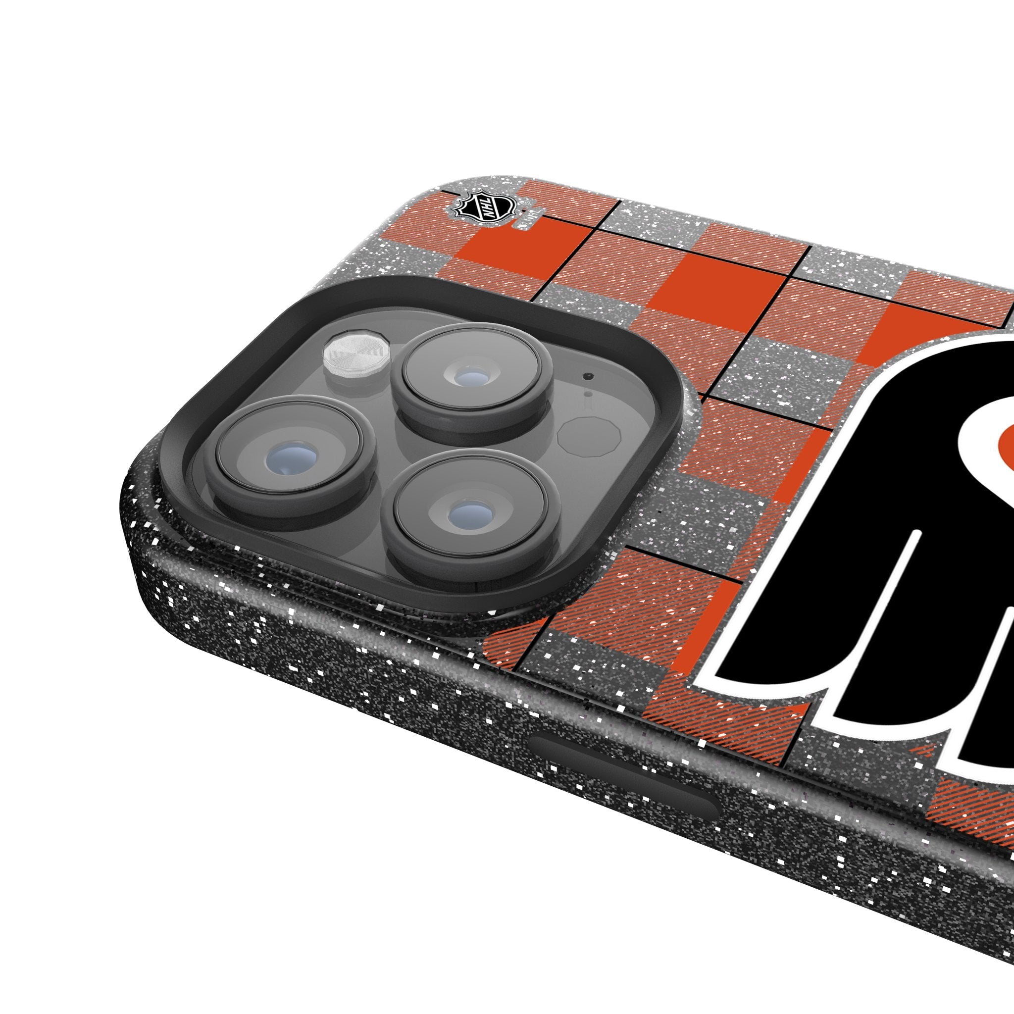 Philadelphia Flyers Plaid Bling Phone Case 4