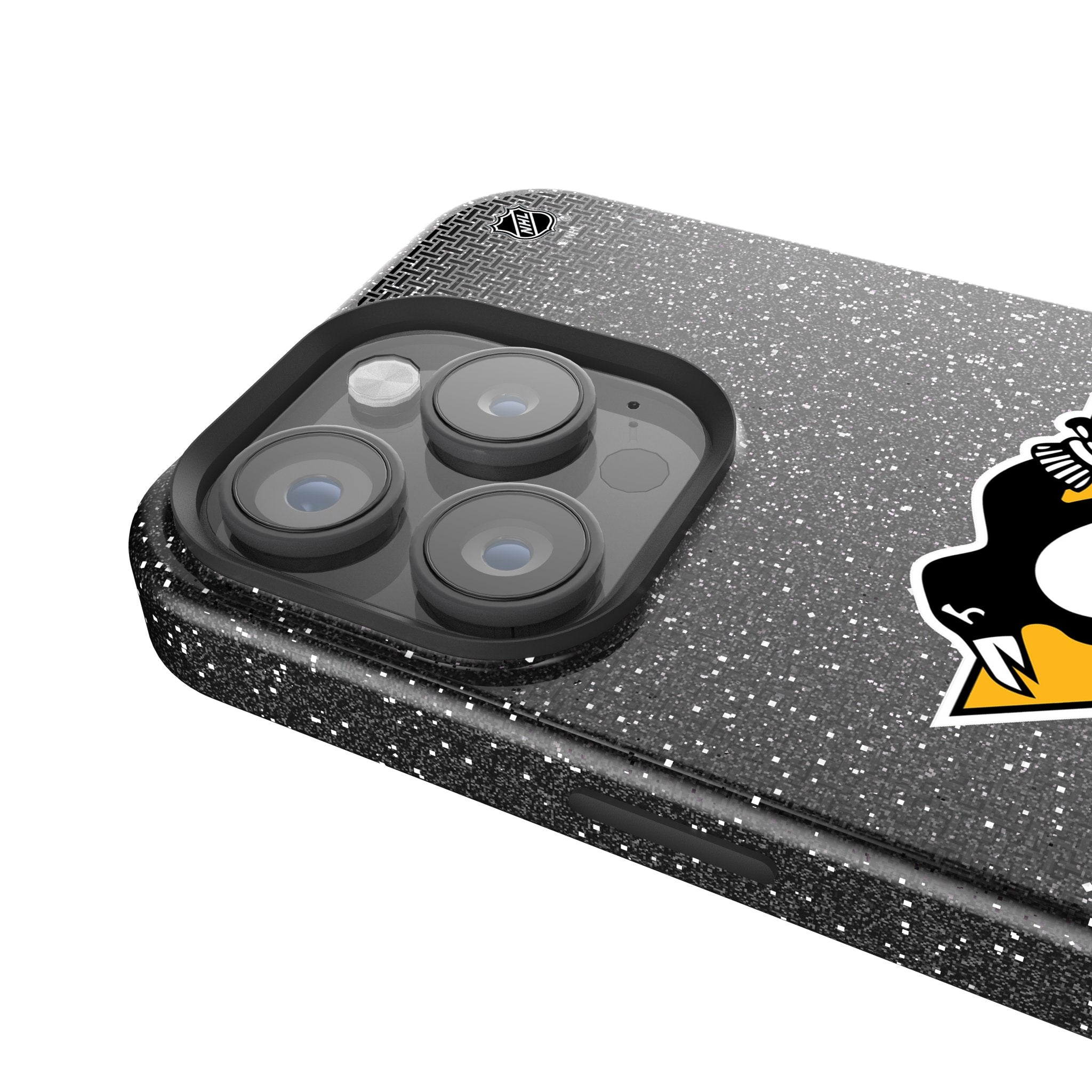 Pittsburgh Penguins Linen Bling Phone Case for Apple iPhone 4