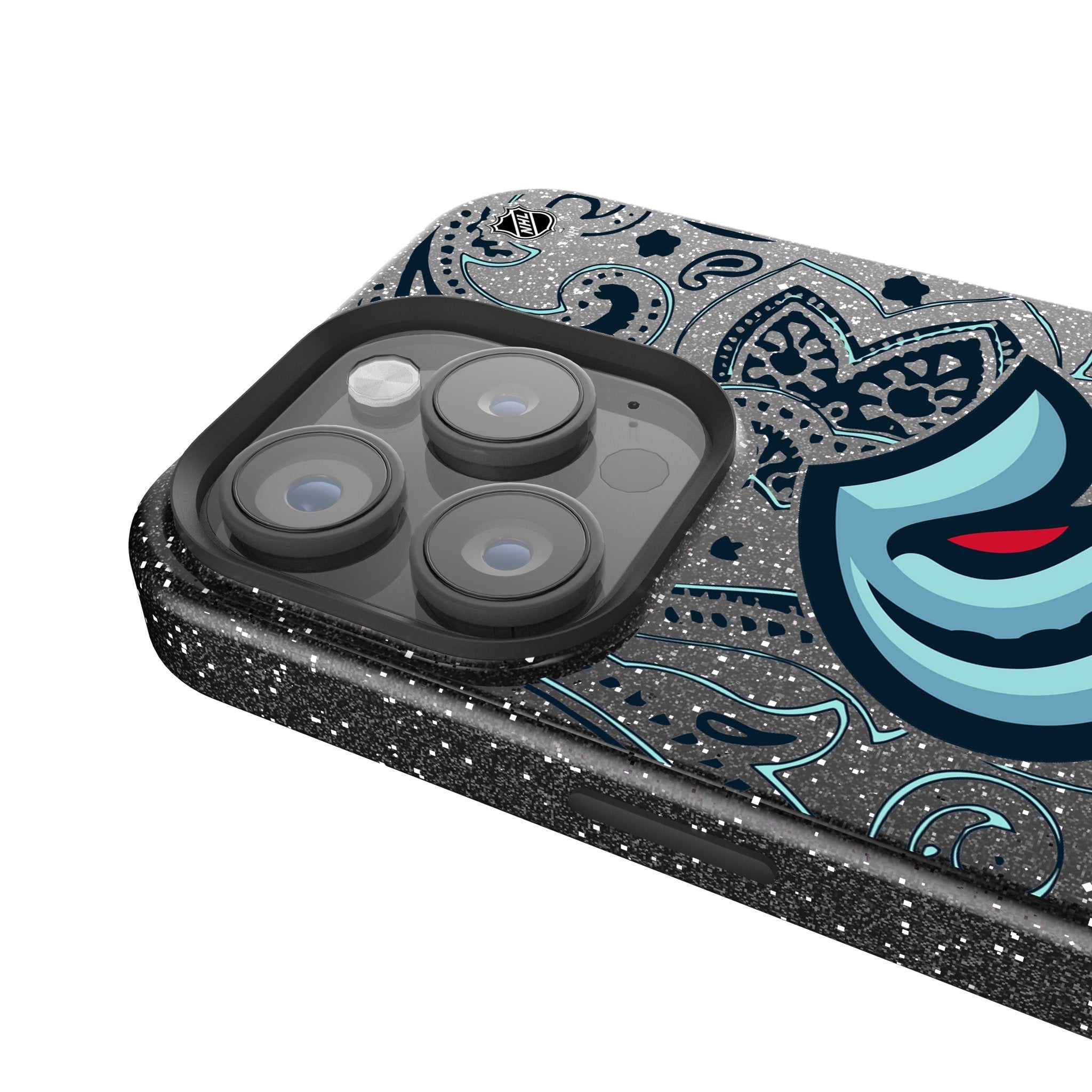 Seattle Kraken Paisley Bling Phone Case 4