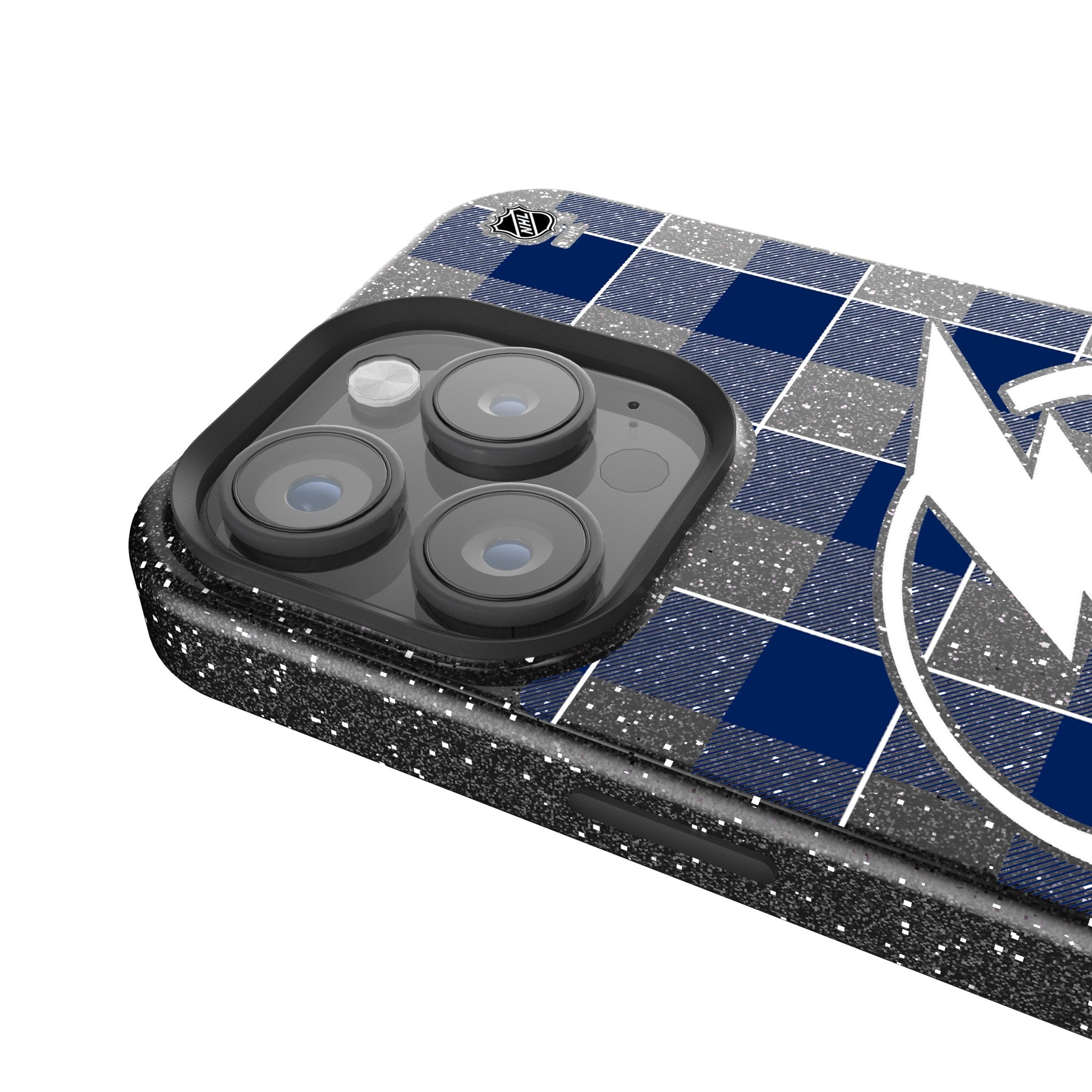 Tampa Bay Lightning Plaid Bling Phone Case 4