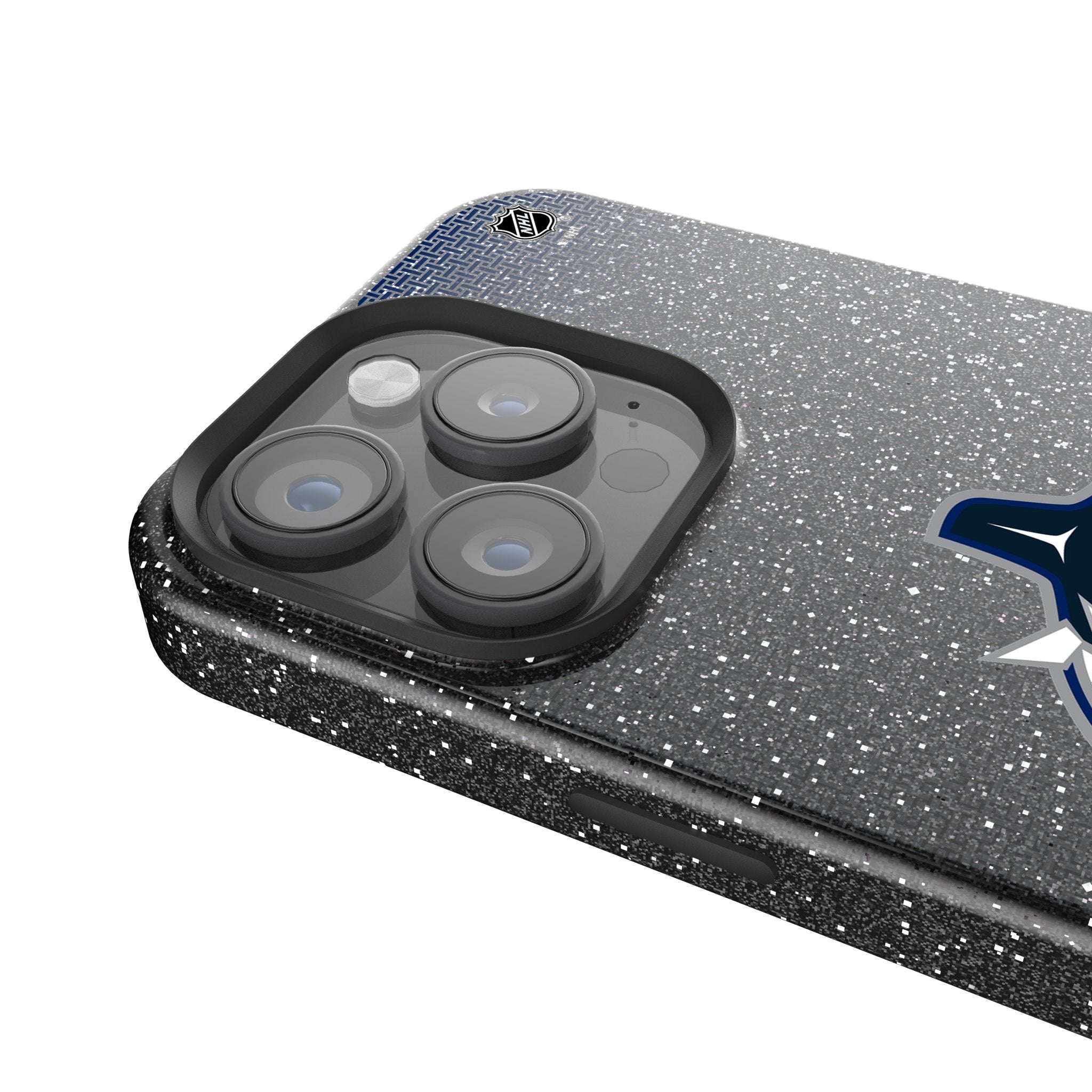 Vancouver Canucks Linen Bling Phone Case for Apple iPhone 4