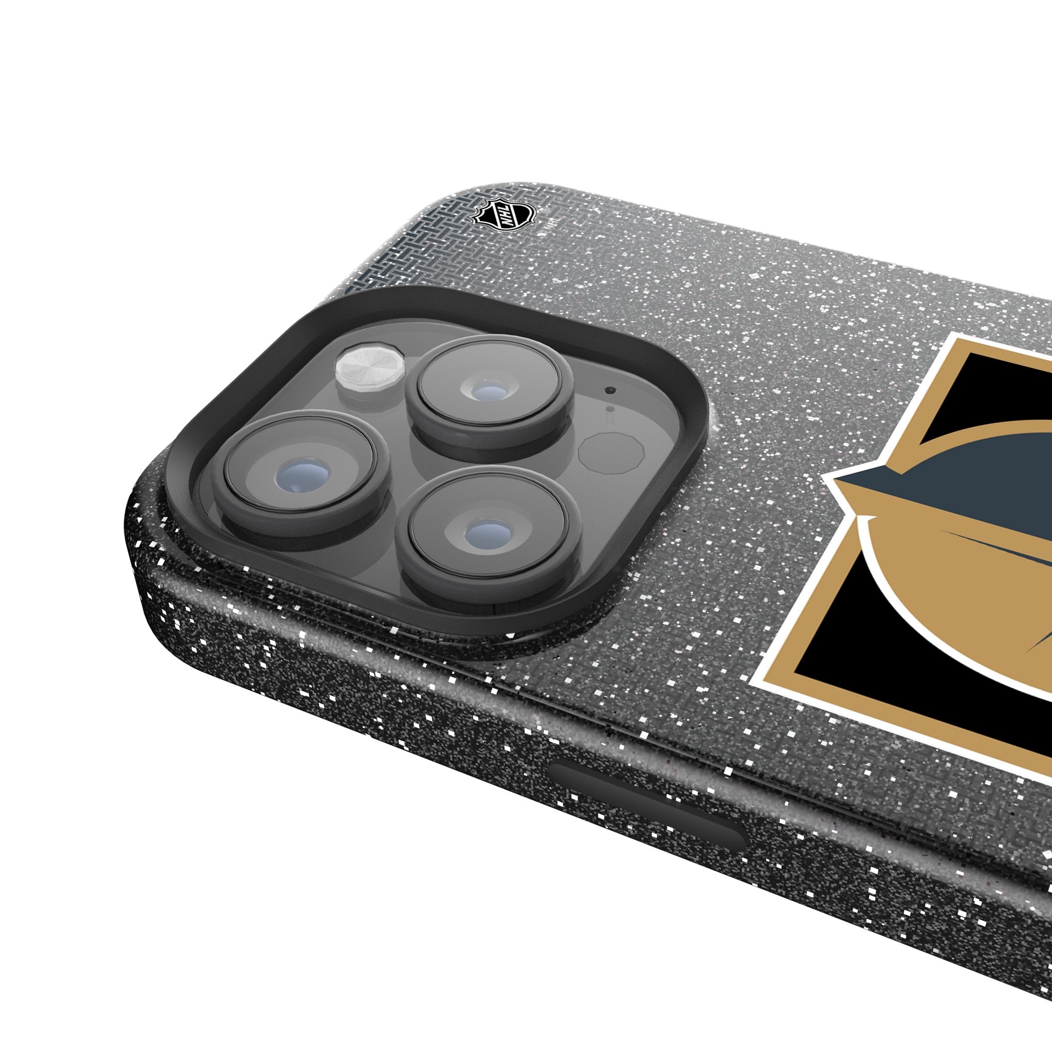 Vegas Golden Knights Linen Bling Phone Case for Apple iPhone 4