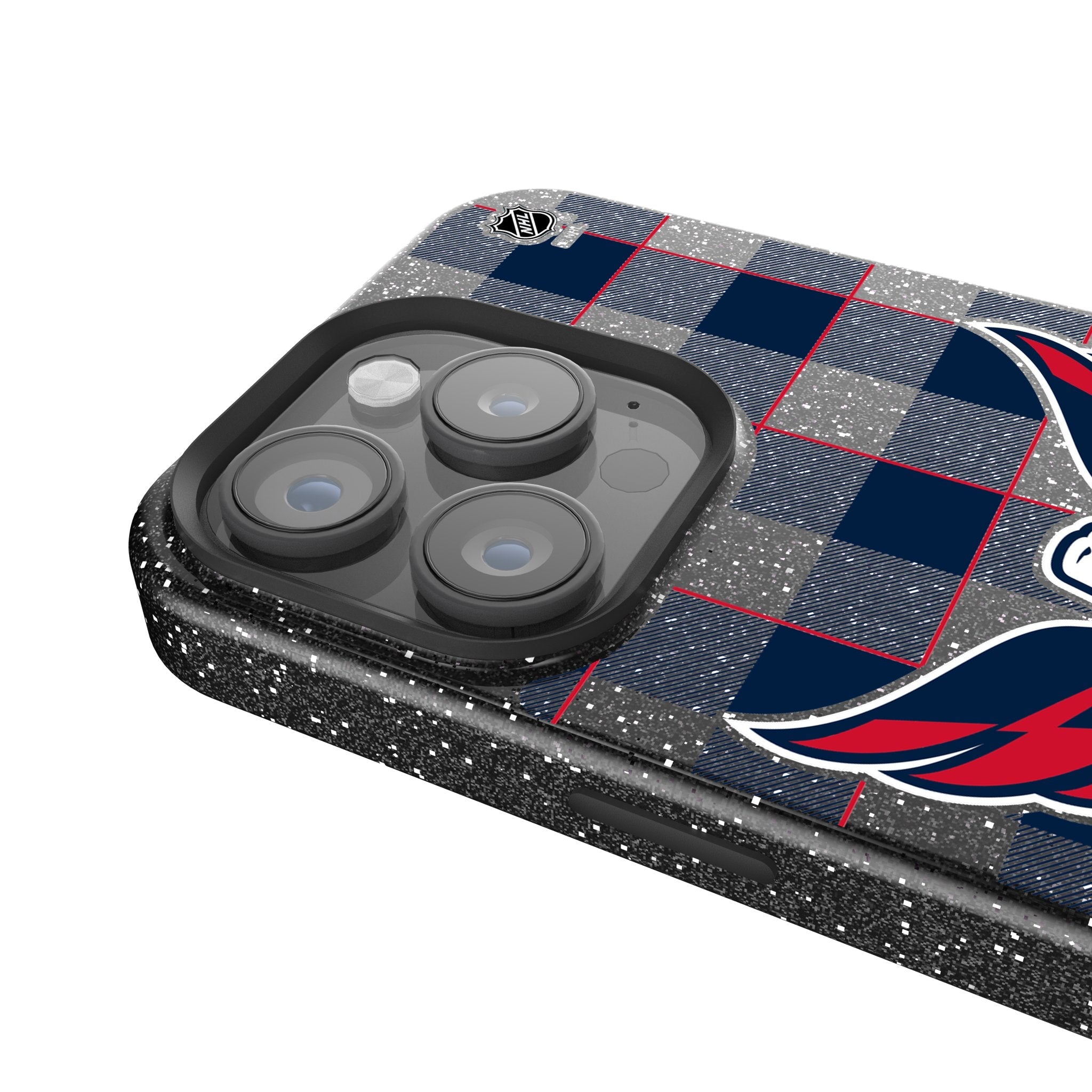 Washington Capitals Plaid Bling Phone Case 4