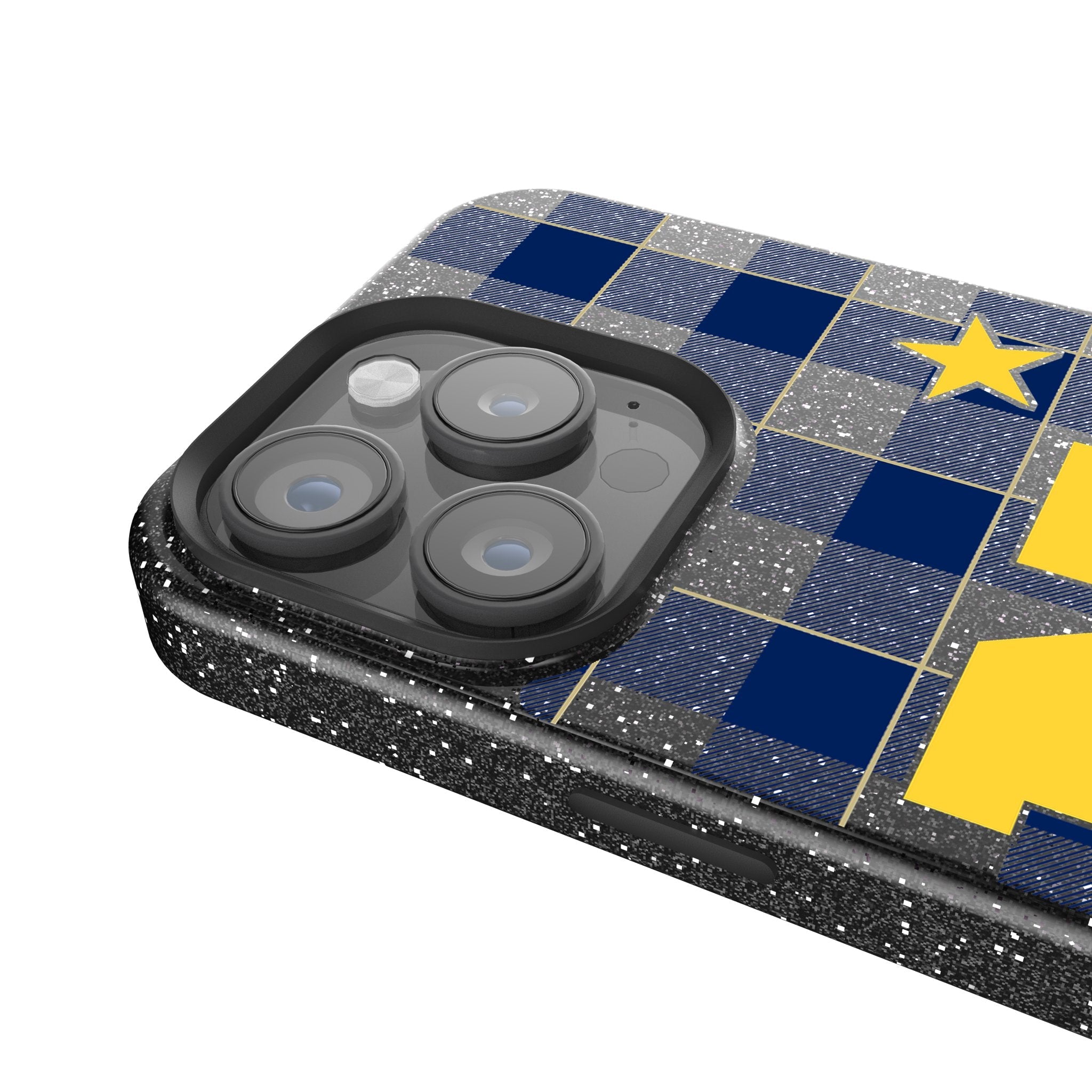 United State Naval Academy Midshipmen Plaid Bling Phone Case 4