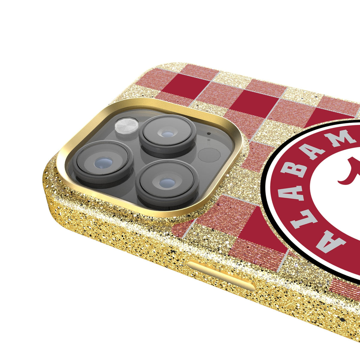 University of Alabama Crimson Tide Plaid Bling Phone Case 4