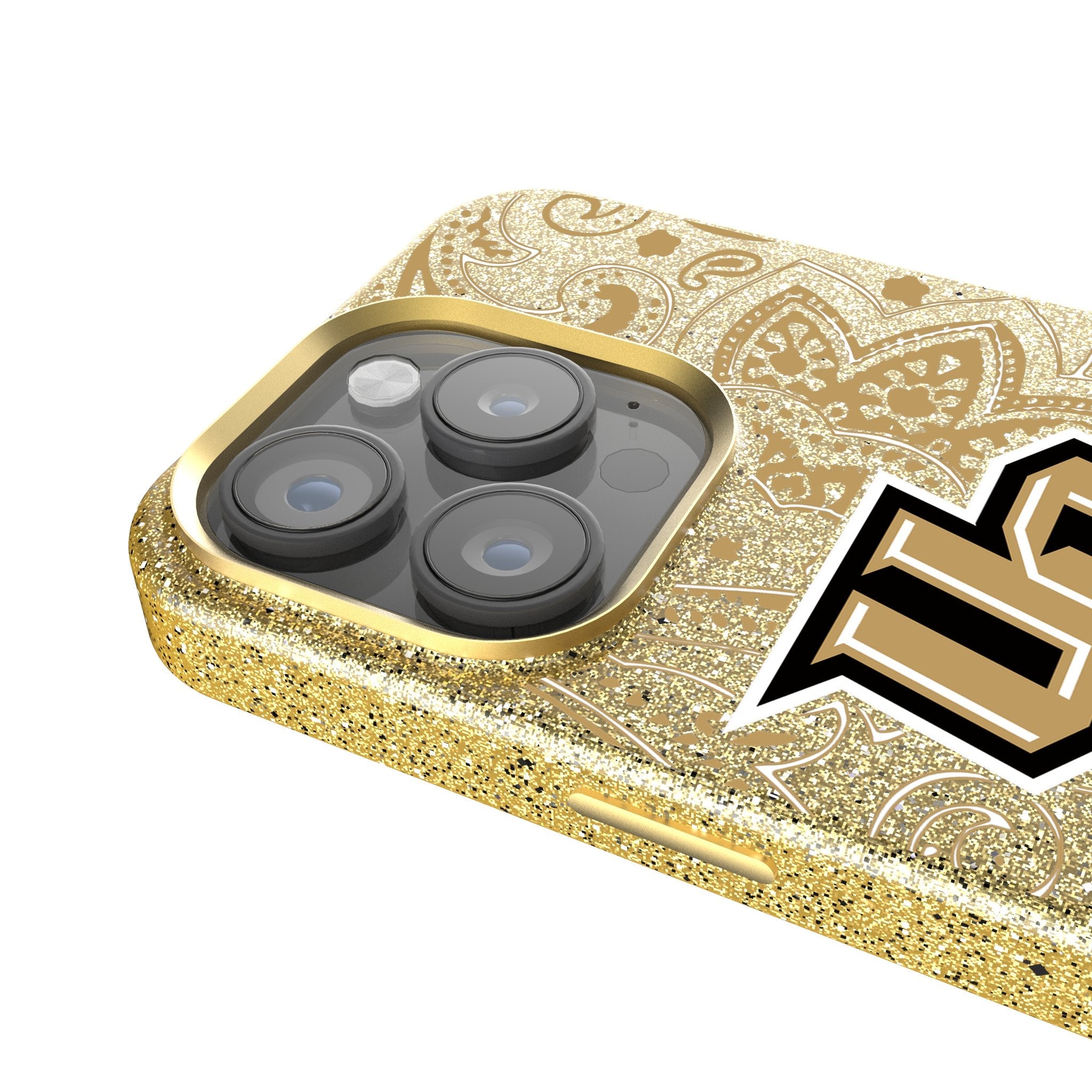 University of Central Florida Golden Knights Paisley Bling Phone Case 4
