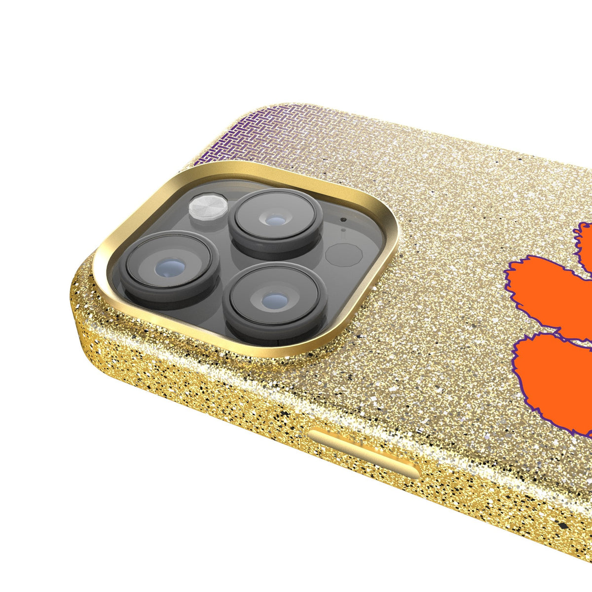 Clemson University Tigers Linen Bling Phone Case for Apple iPhone 4