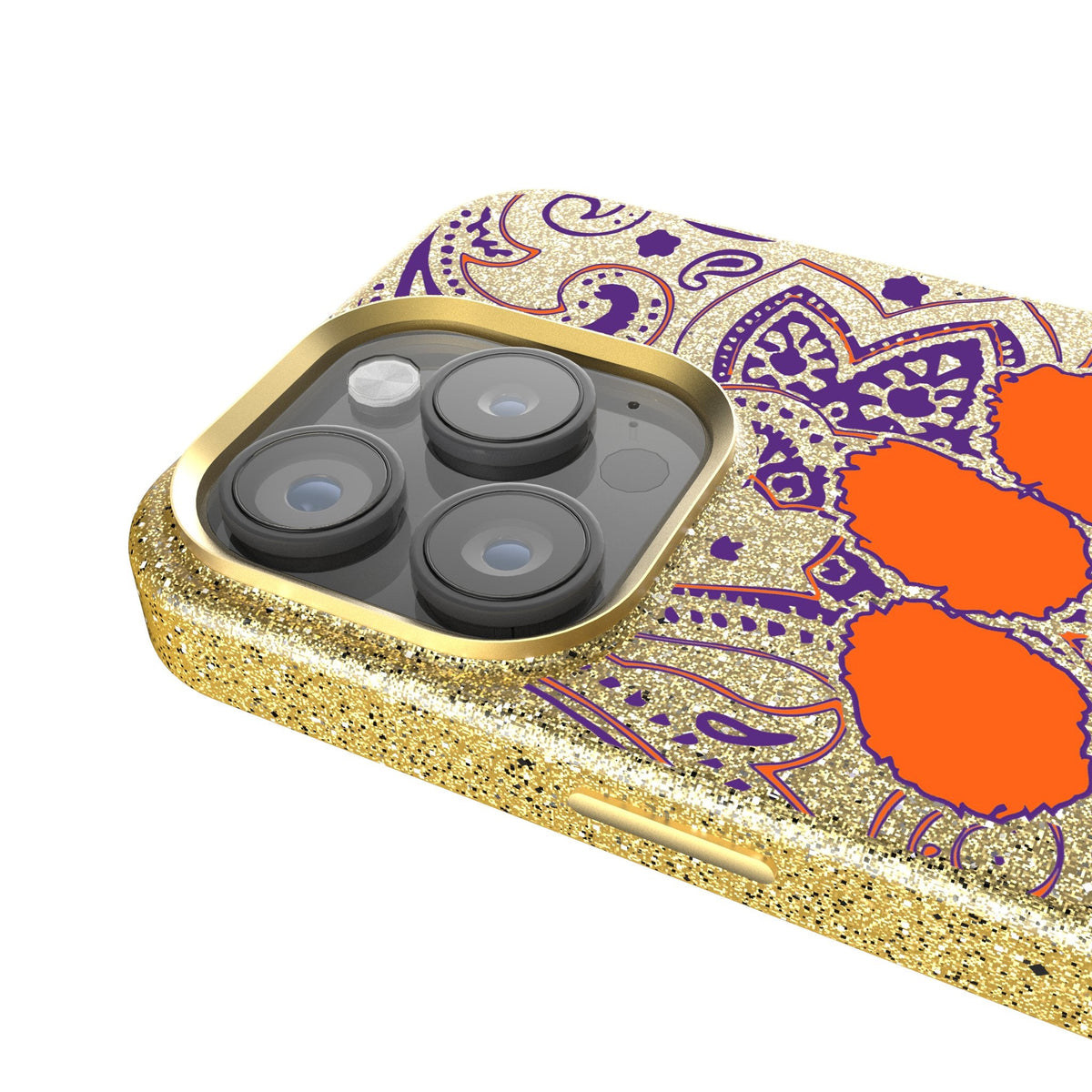 Clemson University Tigers Paisley Bling Phone Case 4