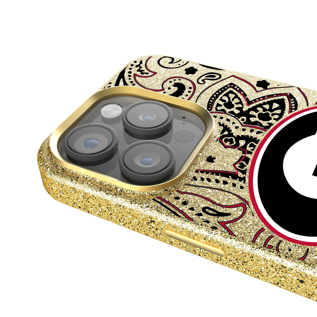 University of Georgia Bulldogs Paisley Bling Phone Case for Apple iPhone 4