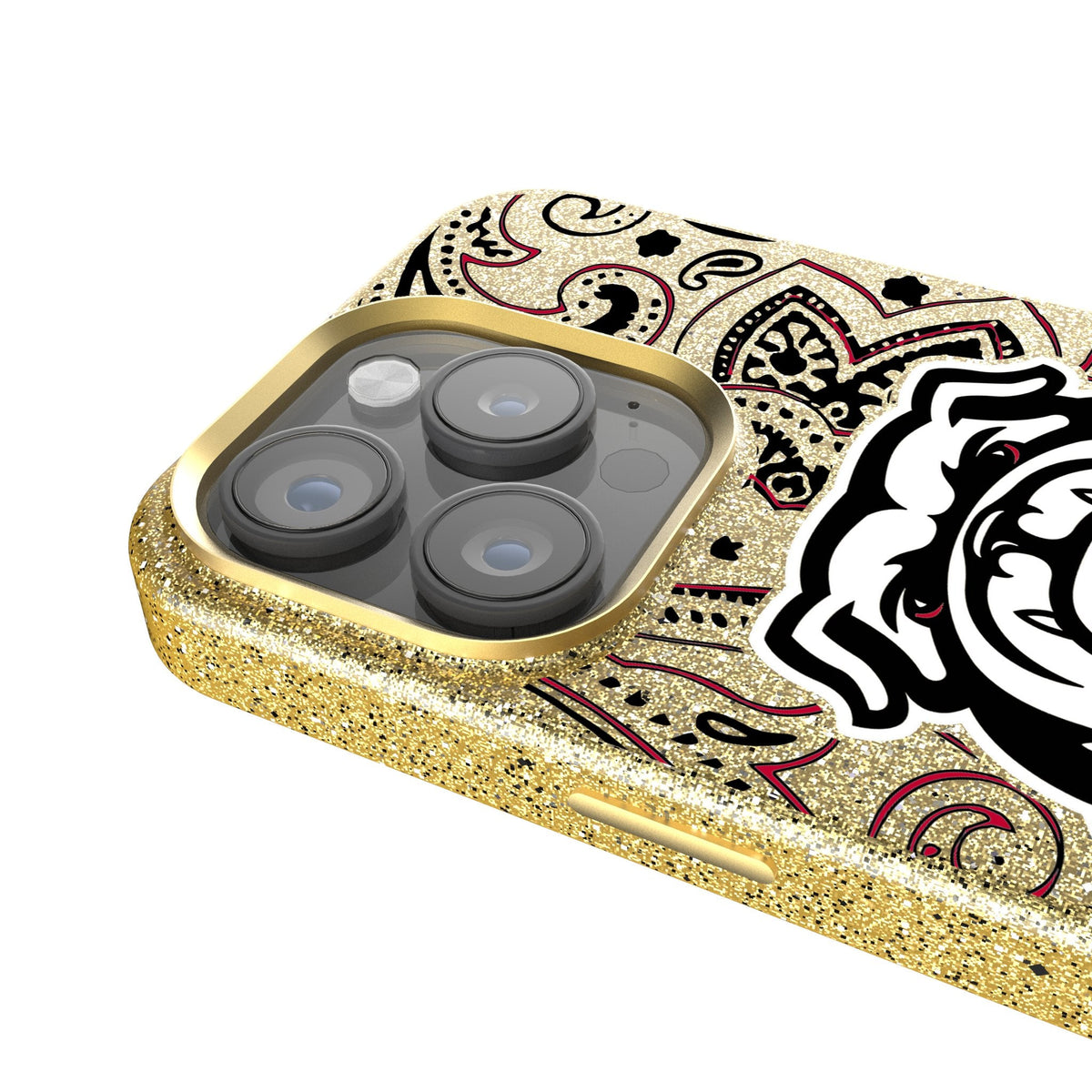 University of Georgia Bulldogs Uga Paisley Bling Phone Case for Apple iPhone 4