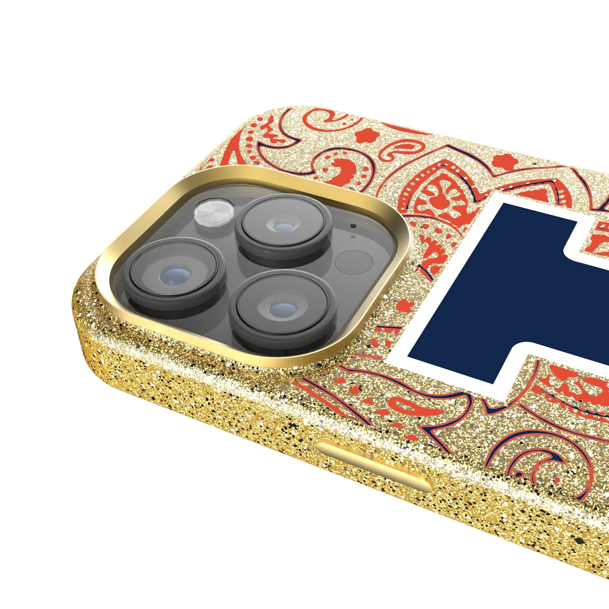 University of Illinois Fighting Illini Paisley Bling Phone Case 4