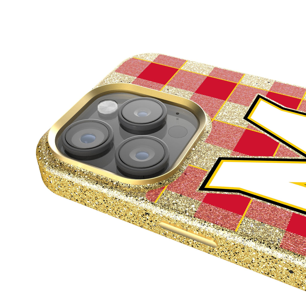 University of Maryland Terrapins Plaid Bling Phone Case 4