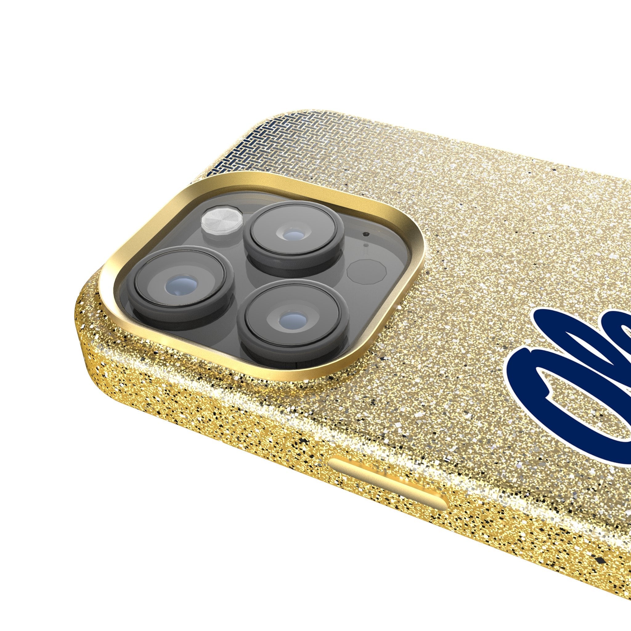 University of Mississippi Rebels Linen Bling Phone Case for Apple iPhone 4