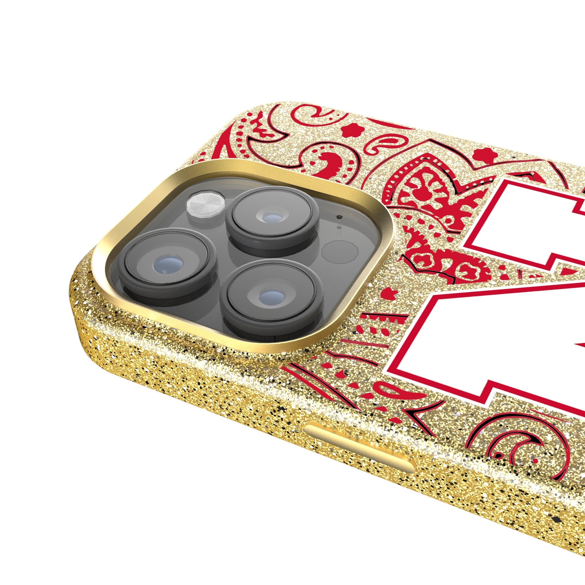 University of Nebraska Huskers Block N Paisley Bling Phone Case 4