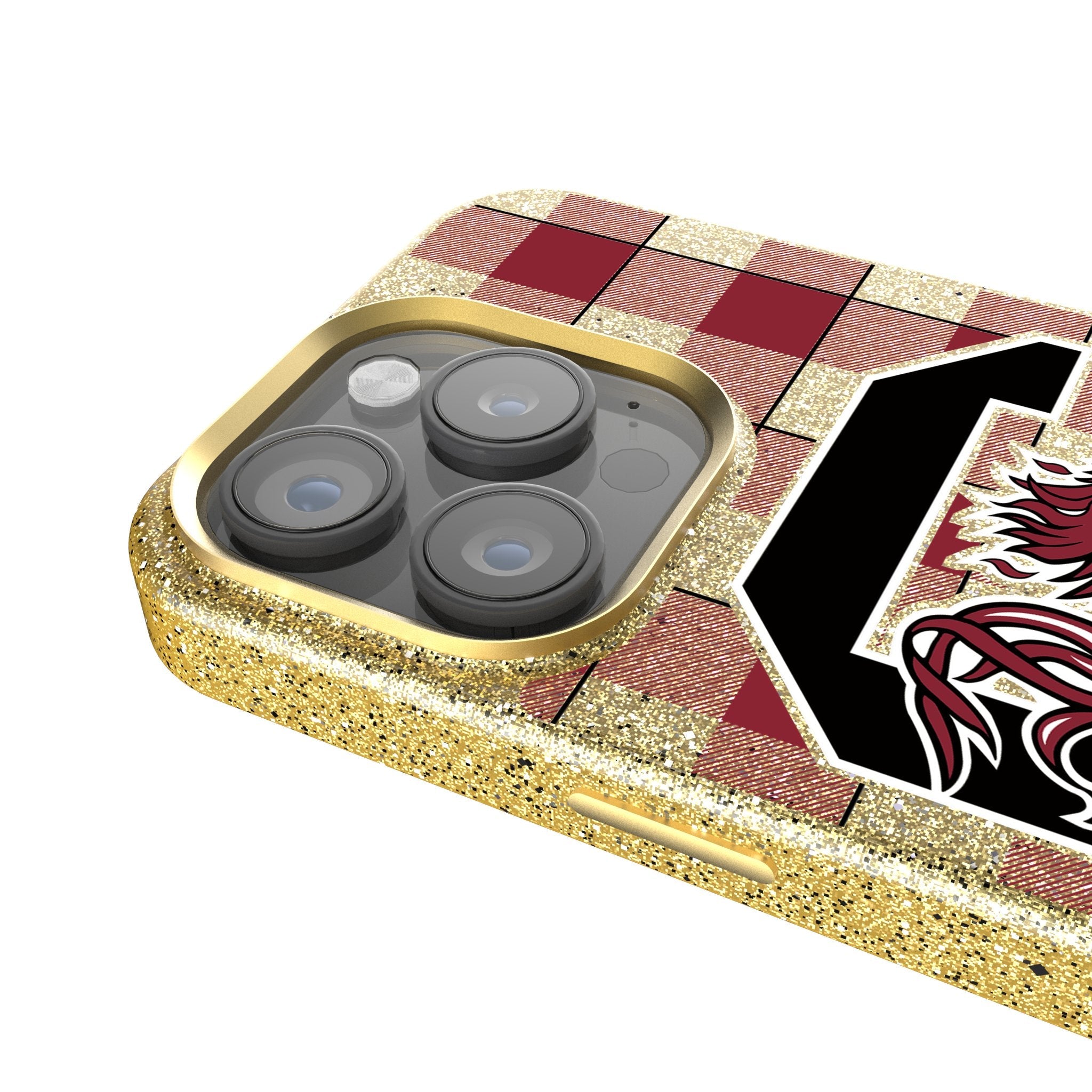 University of South Carolina Gamecocks Plaid Bling Phone Case 4