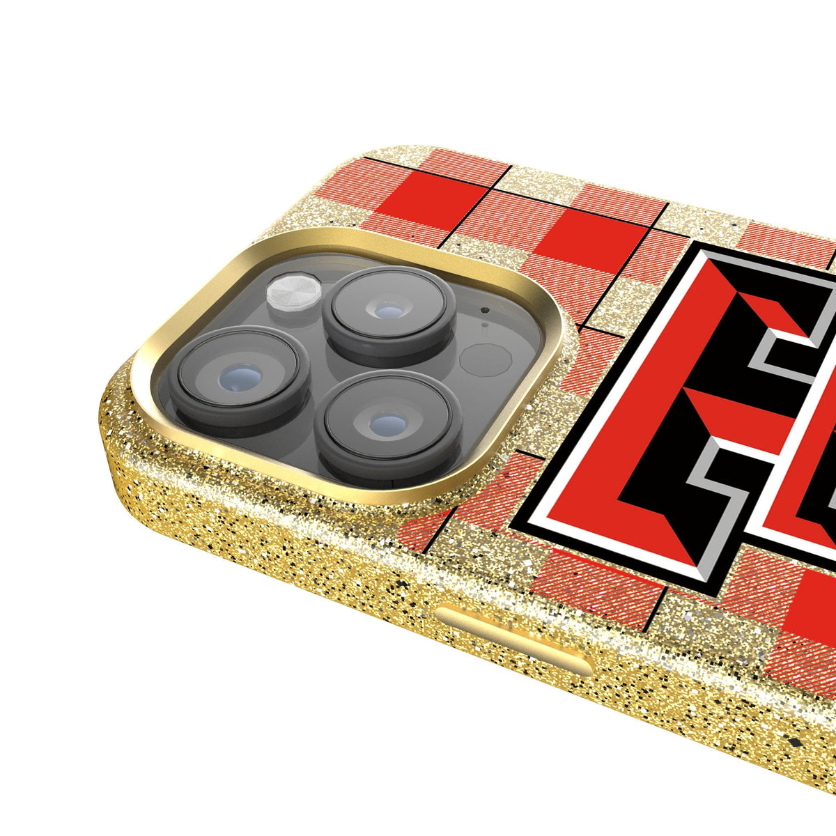 Texas Tech Red Raiders Plaid Bling Phone Case 4