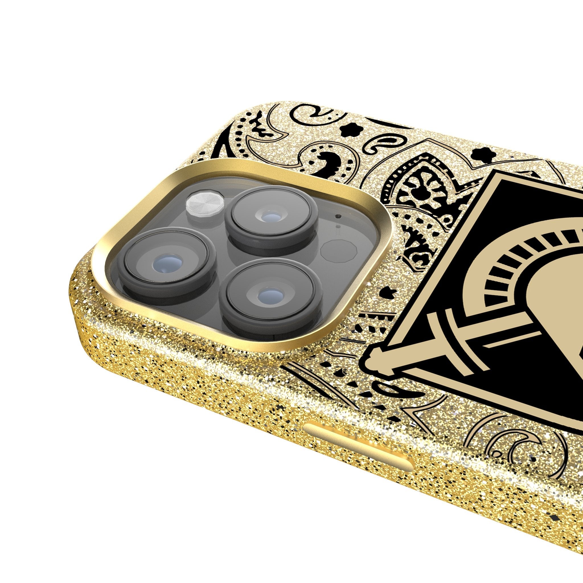 United States Military Academy Black Knights Paisley Bling Phone Case 4