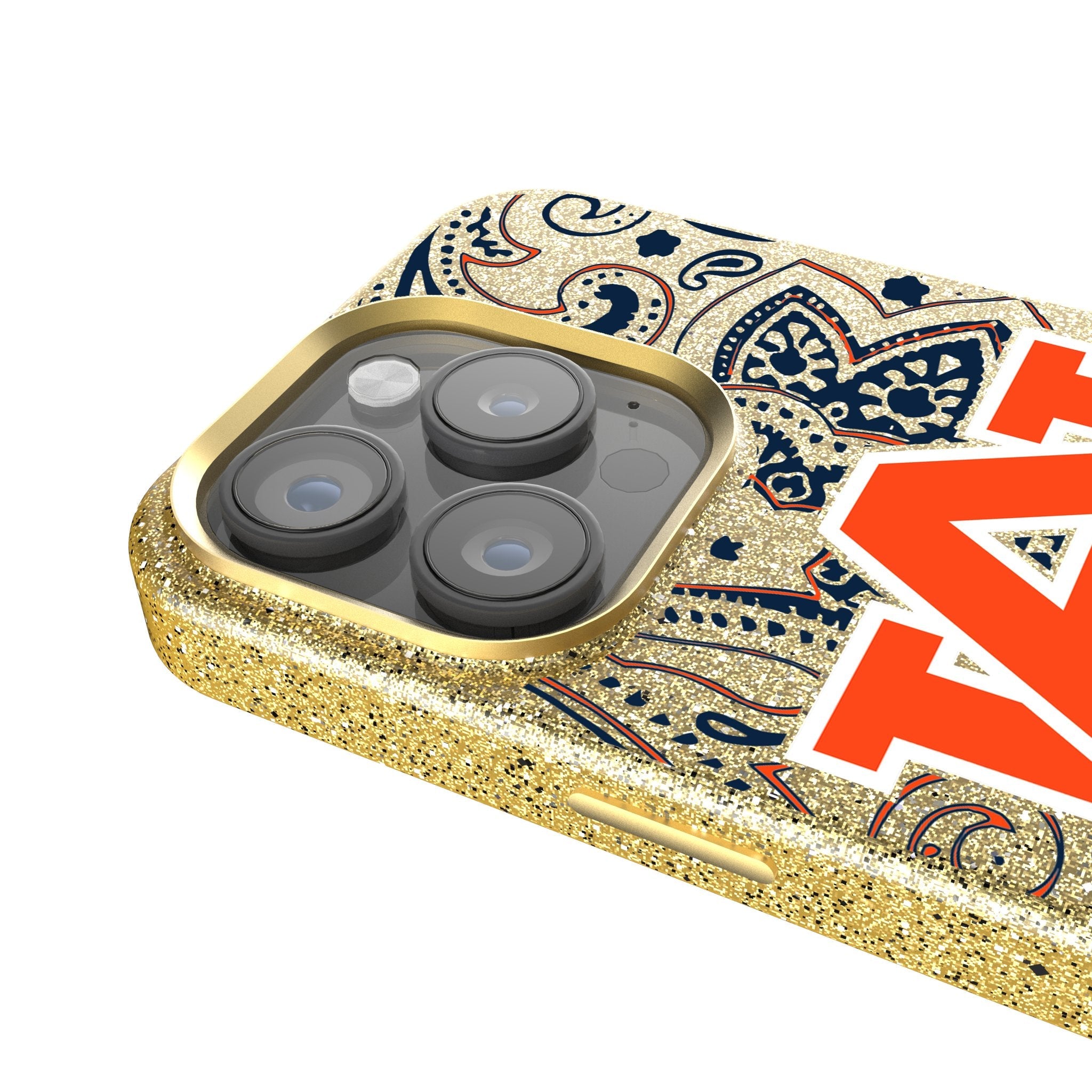 University of Auburn Tigers Paisley Bling Phone Case 4