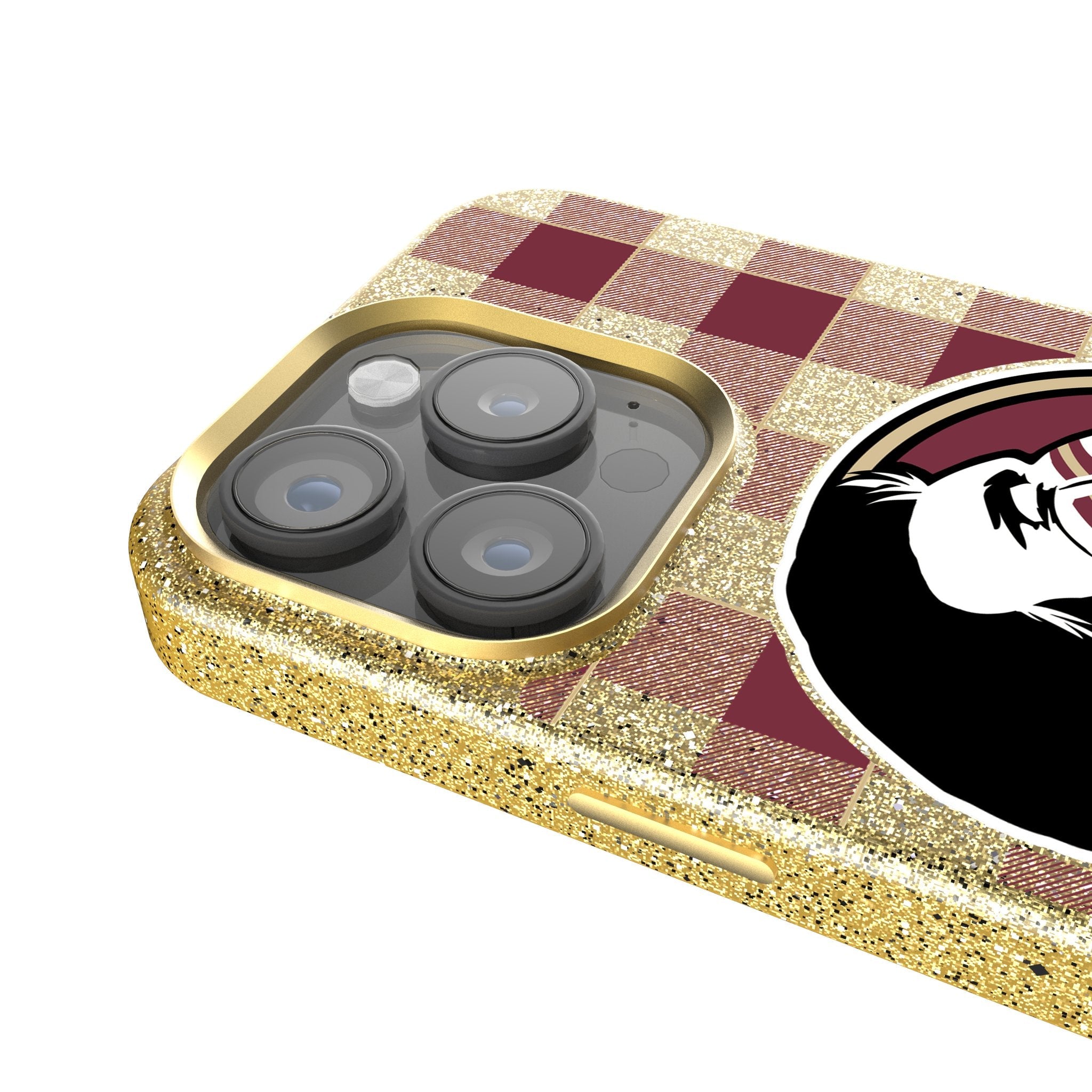 Florida State University Seminoles Plaid Bling Phone Case 3