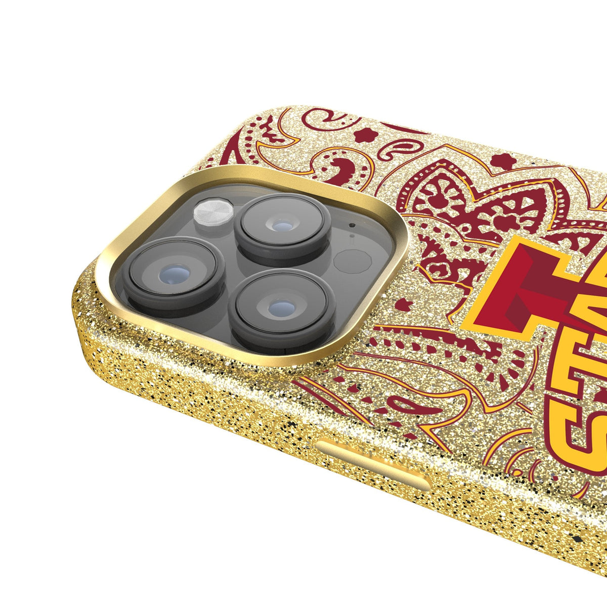 Iowa State University Cyclones Paisley Bling Phone Case 4