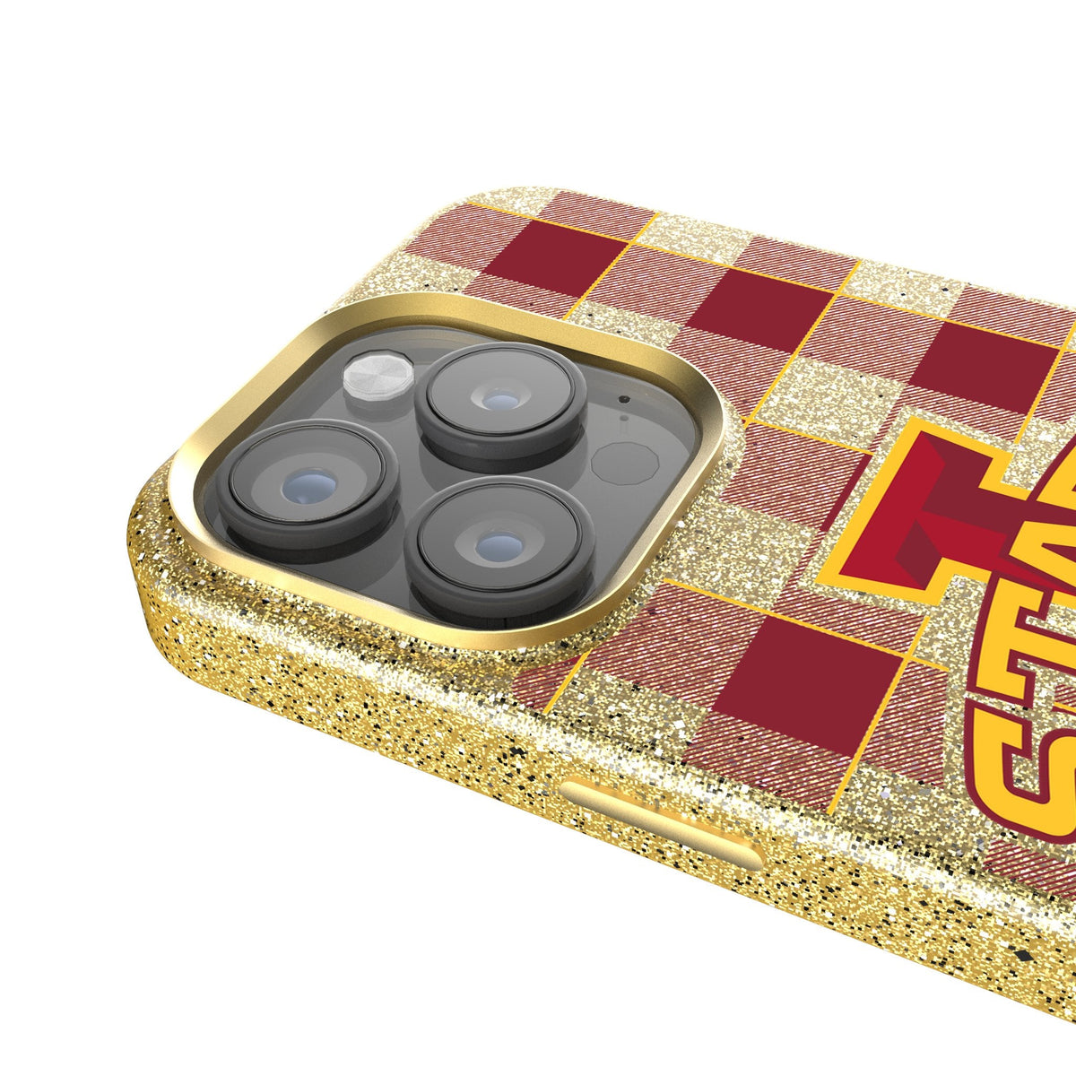 Iowa State University Cyclones Plaid Bling Phone Case 4