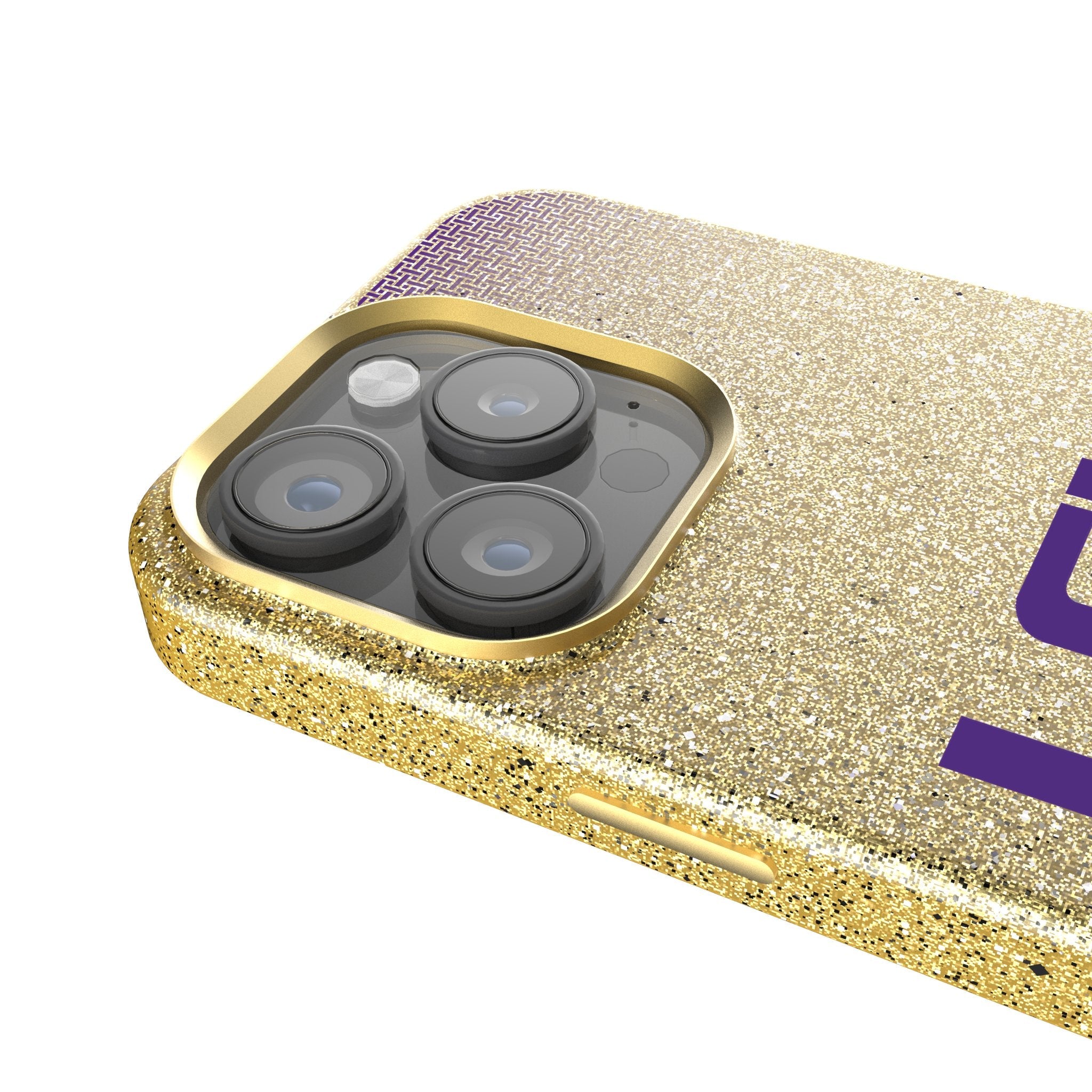 Louisiana State University Tigers Linen Bling Phone Case for Apple iPhone 4