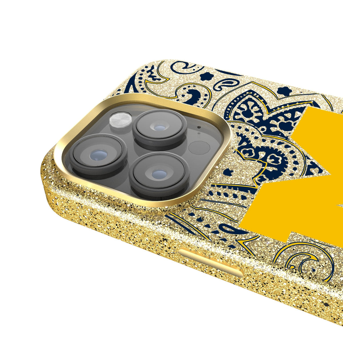 University of Michigan Wolverines Paisley Bling Phone Case 4