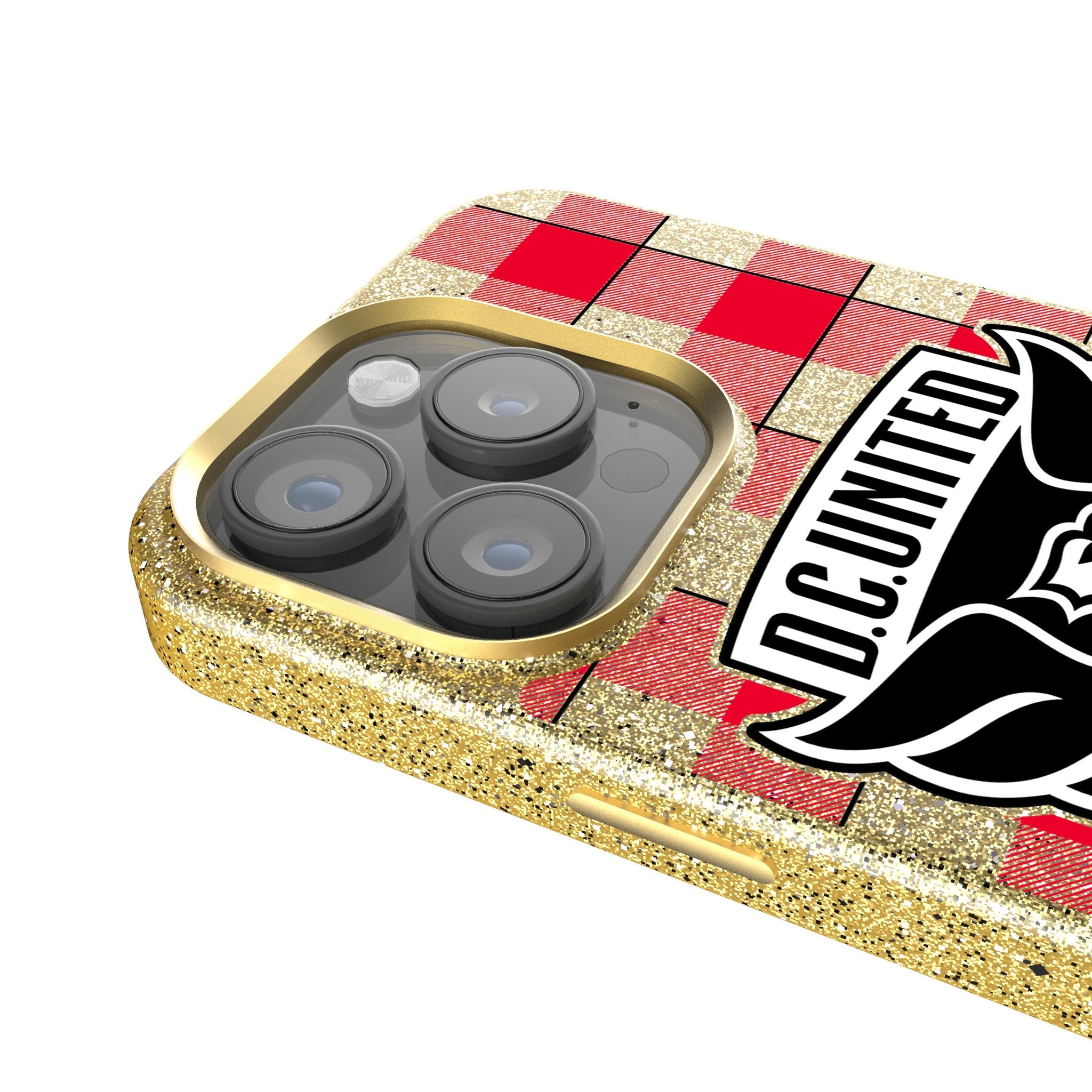 DC United  Plaid Bling Phone Case 4