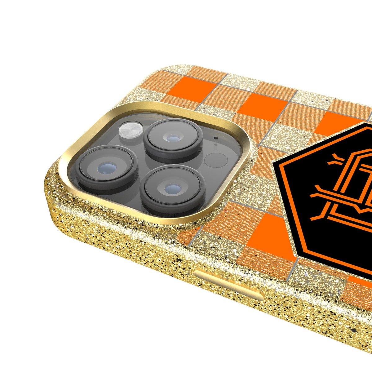 Houston Dynamo  Plaid Bling Phone Case 4