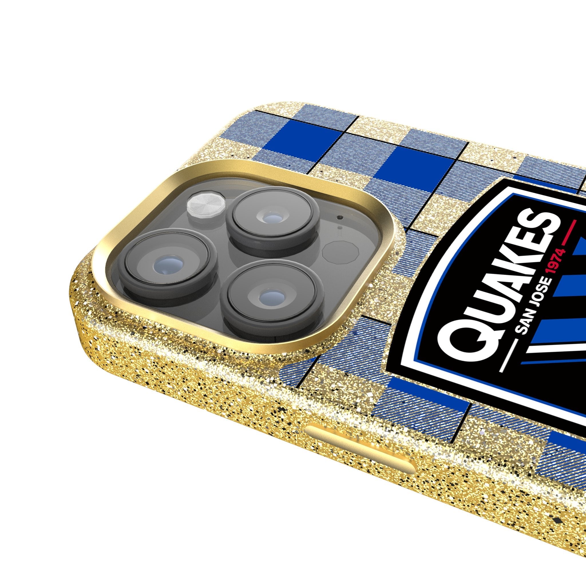 San Jose Earthquakes   Plaid Bling Phone Case 4