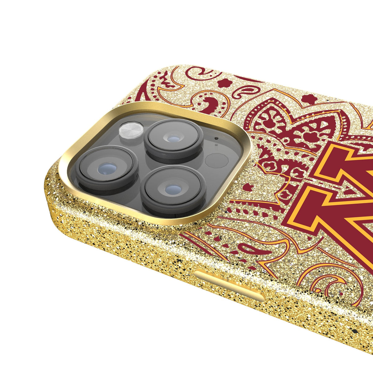 University of Minnesota Golden Gophers Paisley Bling Phone Case 4